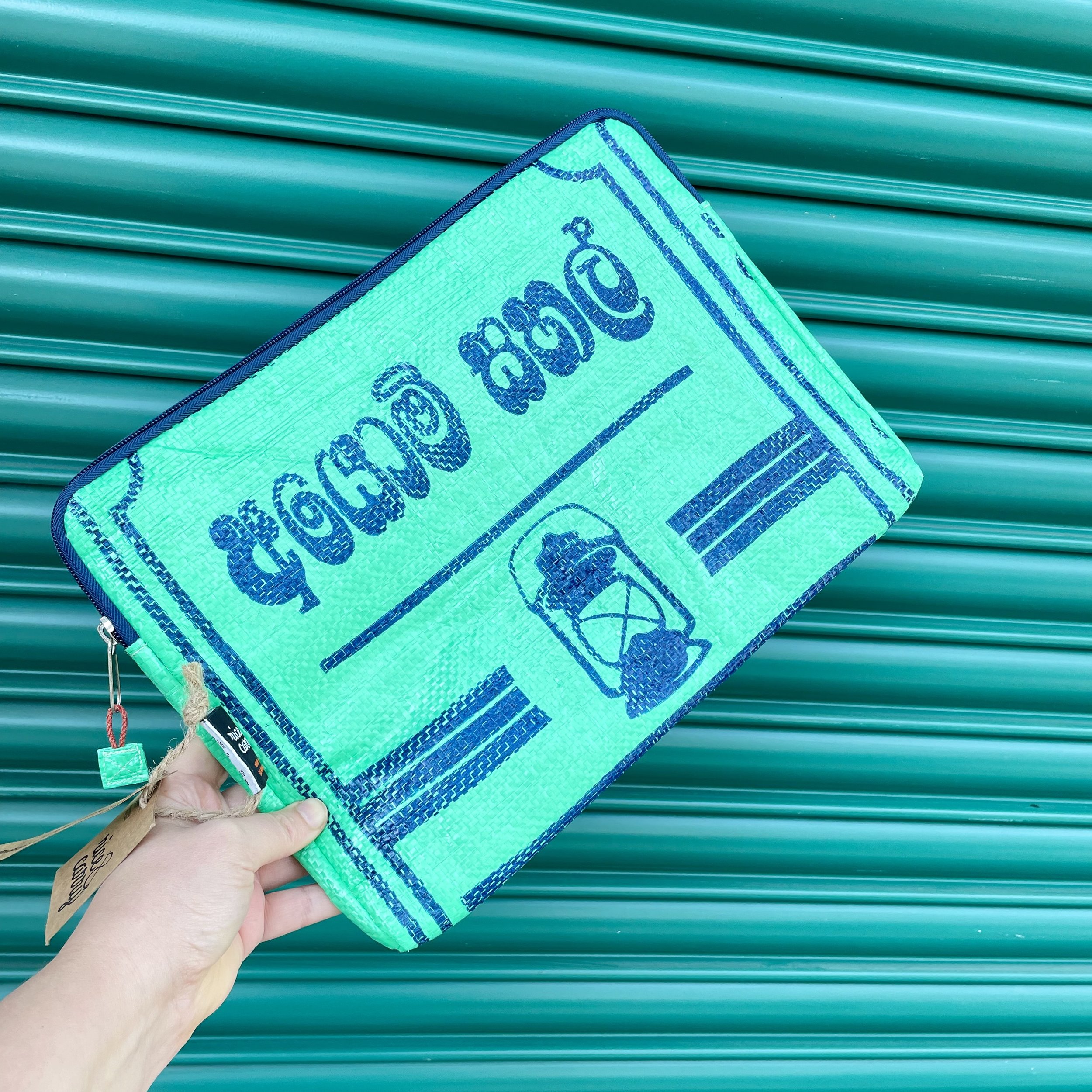 Green 13" Laptop Sleeve front