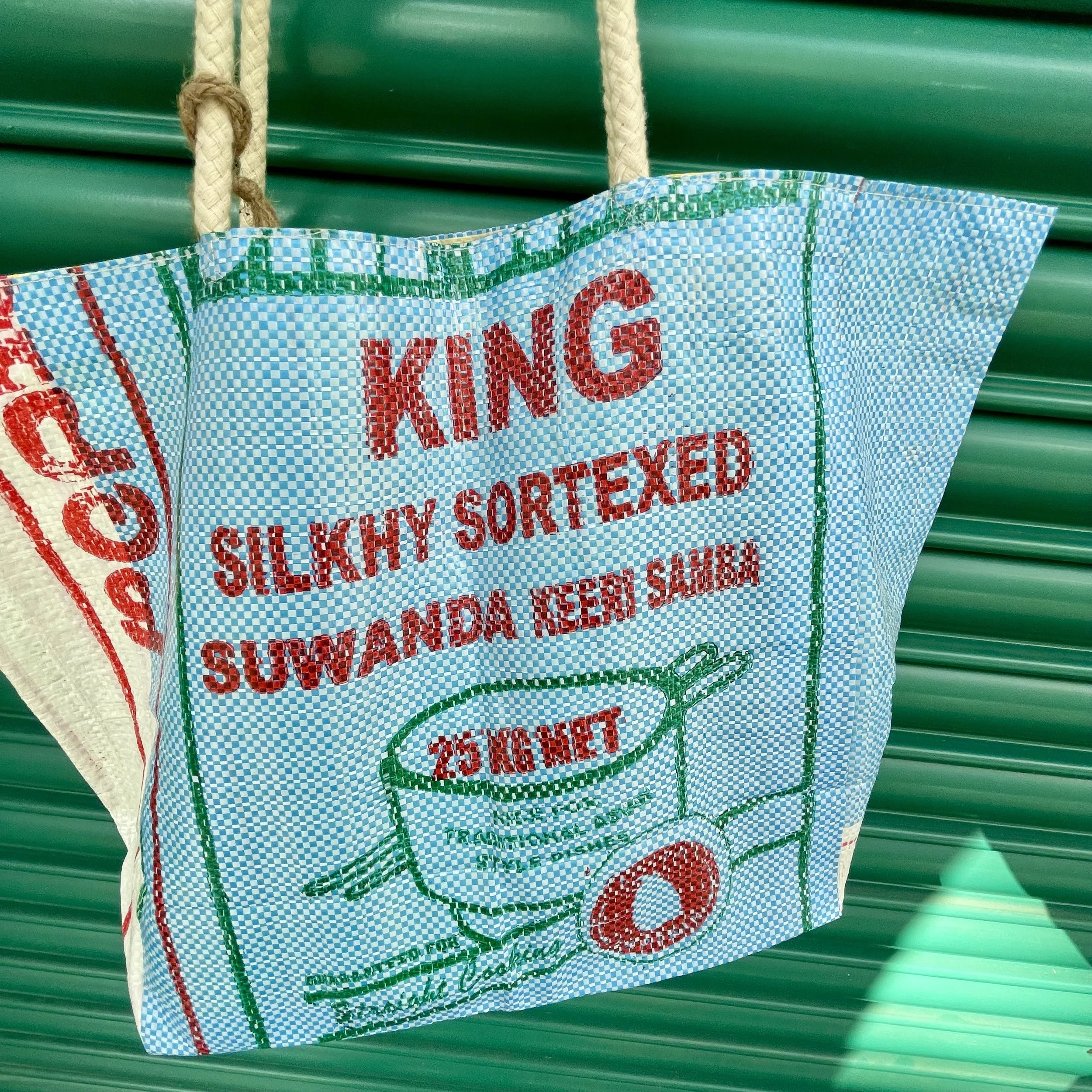 Light Blue Market/Beach bag front side