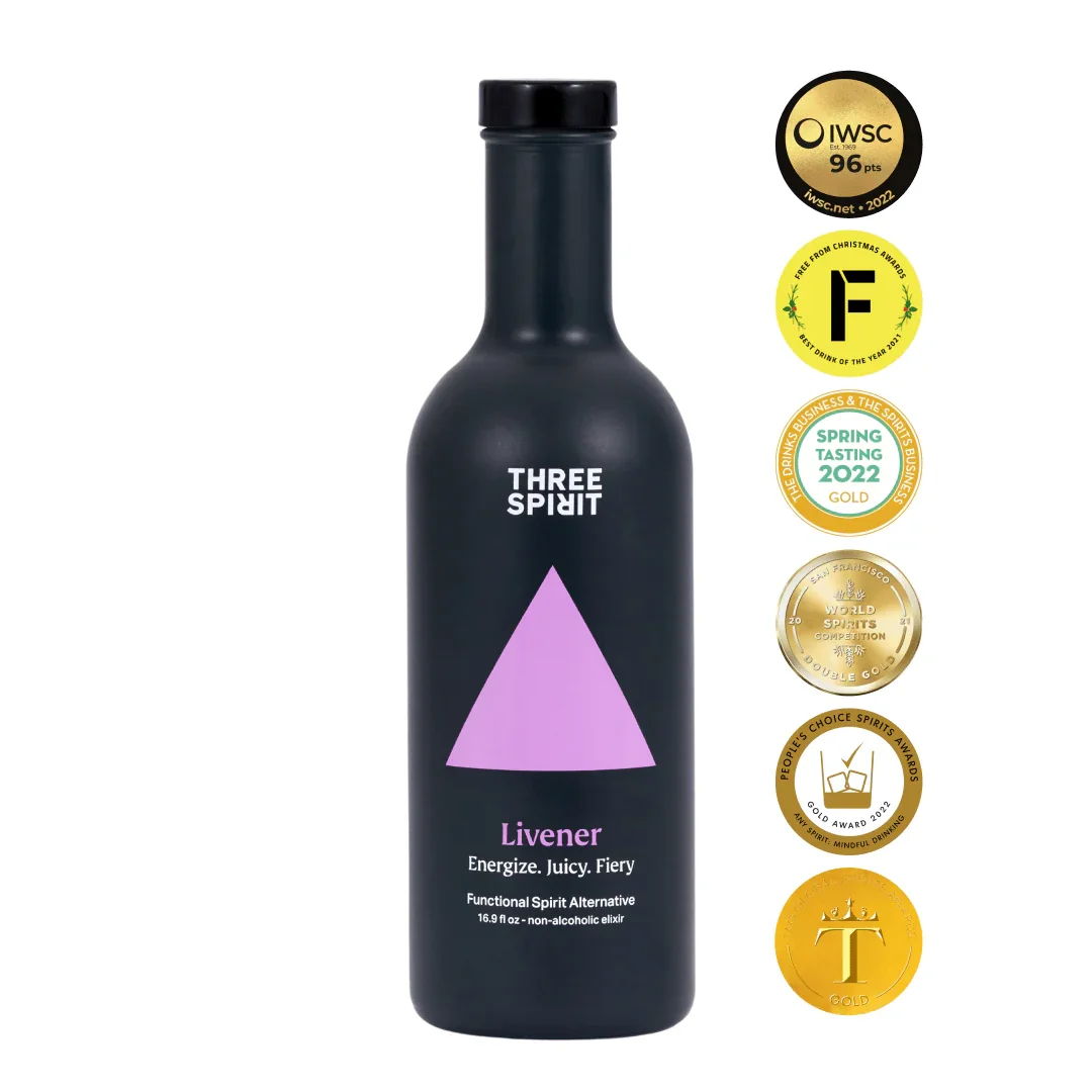 award winning three spirit livener non alcoholic spirit