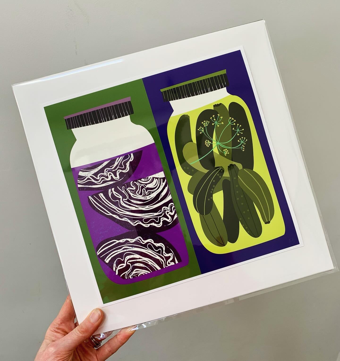 A new pickle print following on from an older customer favourite that&rsquo;s still so popular - swipe to view! 

Find my range of prints, cards and melamine at @miltonhousebrighton as part of the @artistsopenhouses every weekend in May 

Open from 1