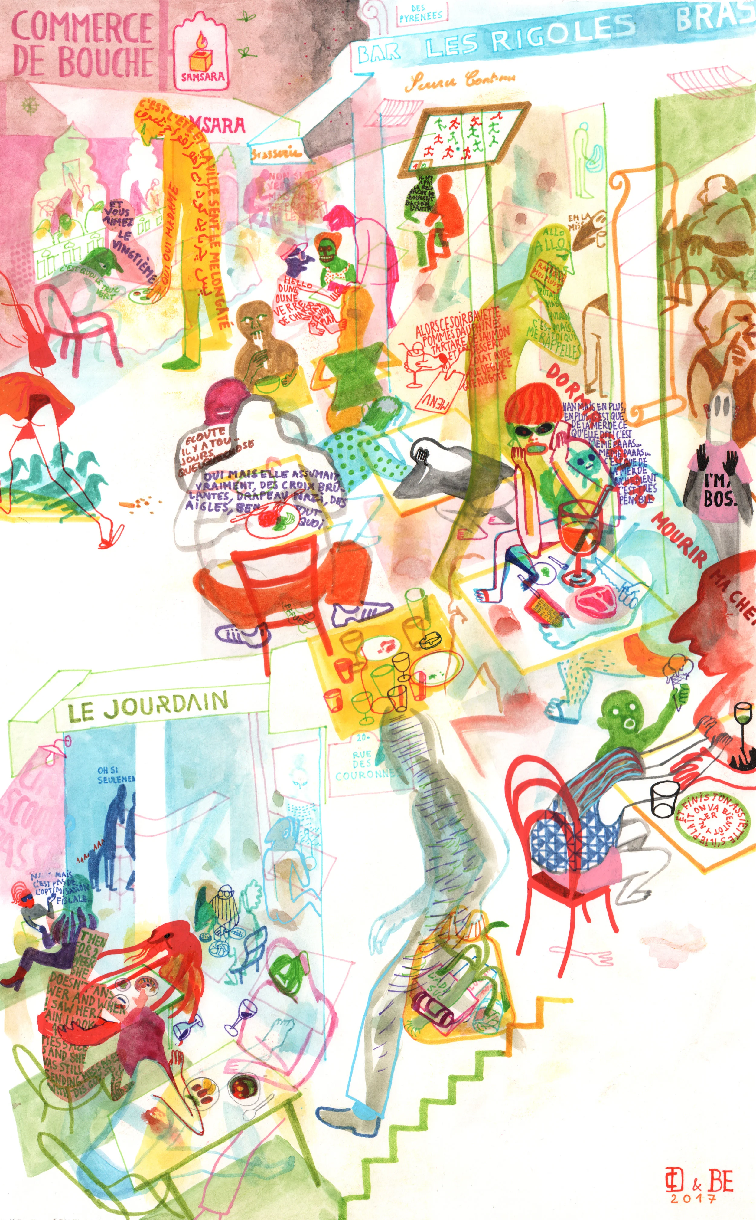 'COMMERCE DE BOUCHE', with Céline Devaux, for le Monde, 2017