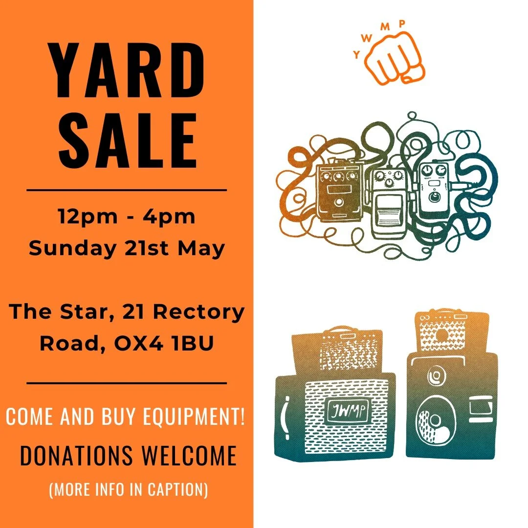 Save the date - YWMP are having a Yard Sale!

On Sunday 21st May at The Star off Cowley Road, we will be selling some amazing equipment at great prices to fundraise for our project! We have a huge selection of things for sale including guitars, drums