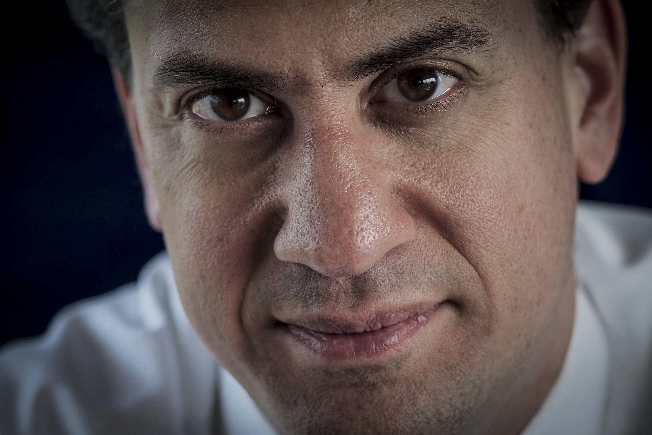 Labour leader Ed Miliband on a train somewhere between Newcastle and York during the 2015 General Election 10/4 2015. Client: The Independent On Sunday