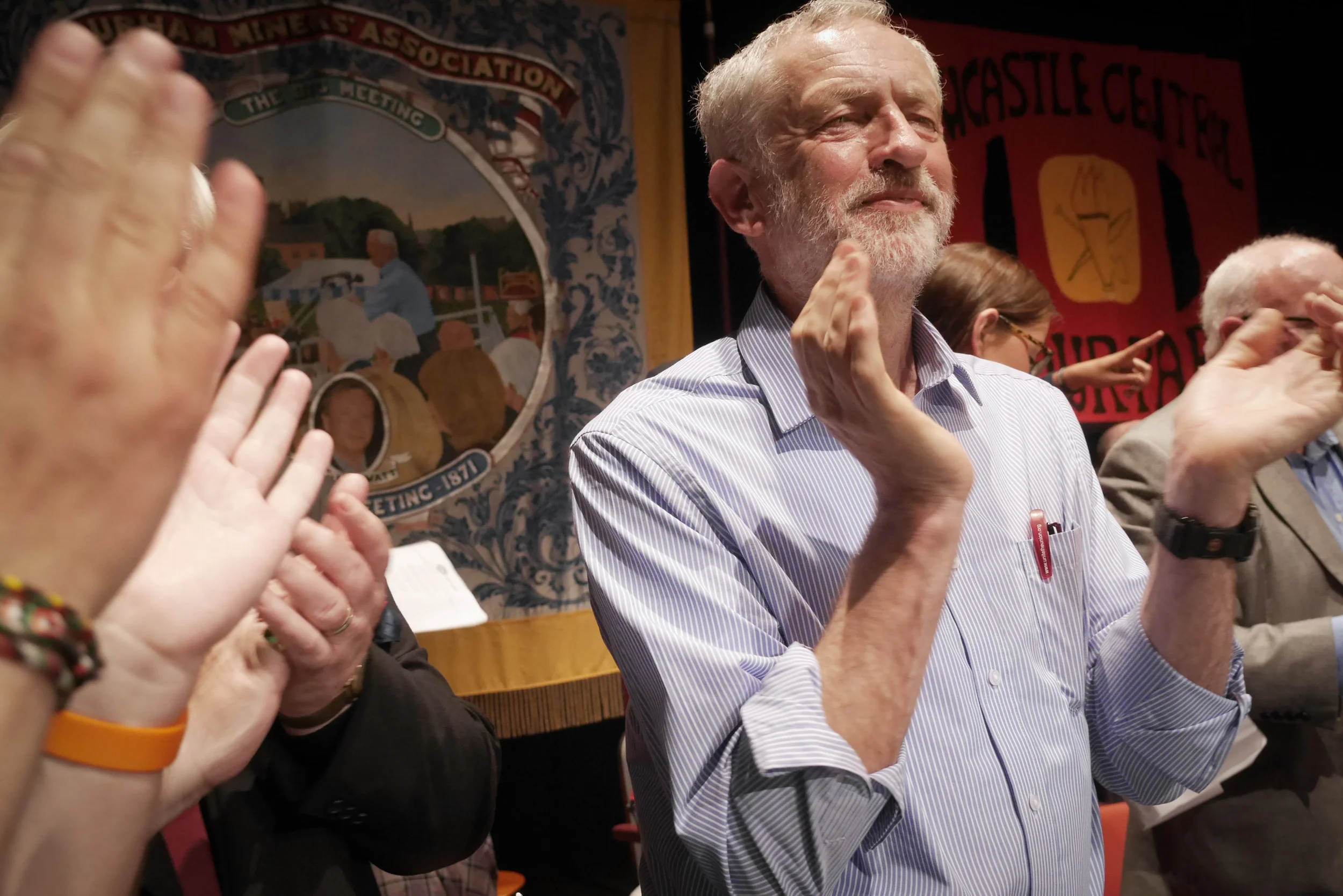 2015 Labour leadership campaign. Jeremy Corbyn rally at the Tyne Theatre, Newcastle Upon Tyne, 18/8 2015.