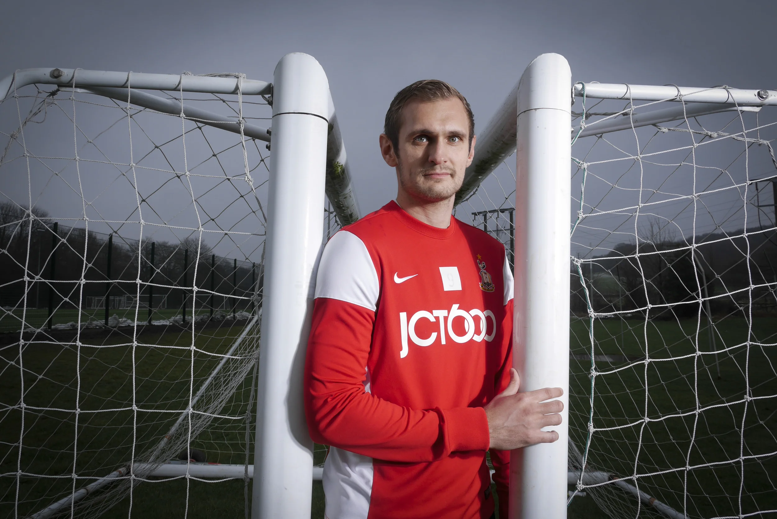 Bradford City footballer James Hanson, Bradford, 22/1 2015