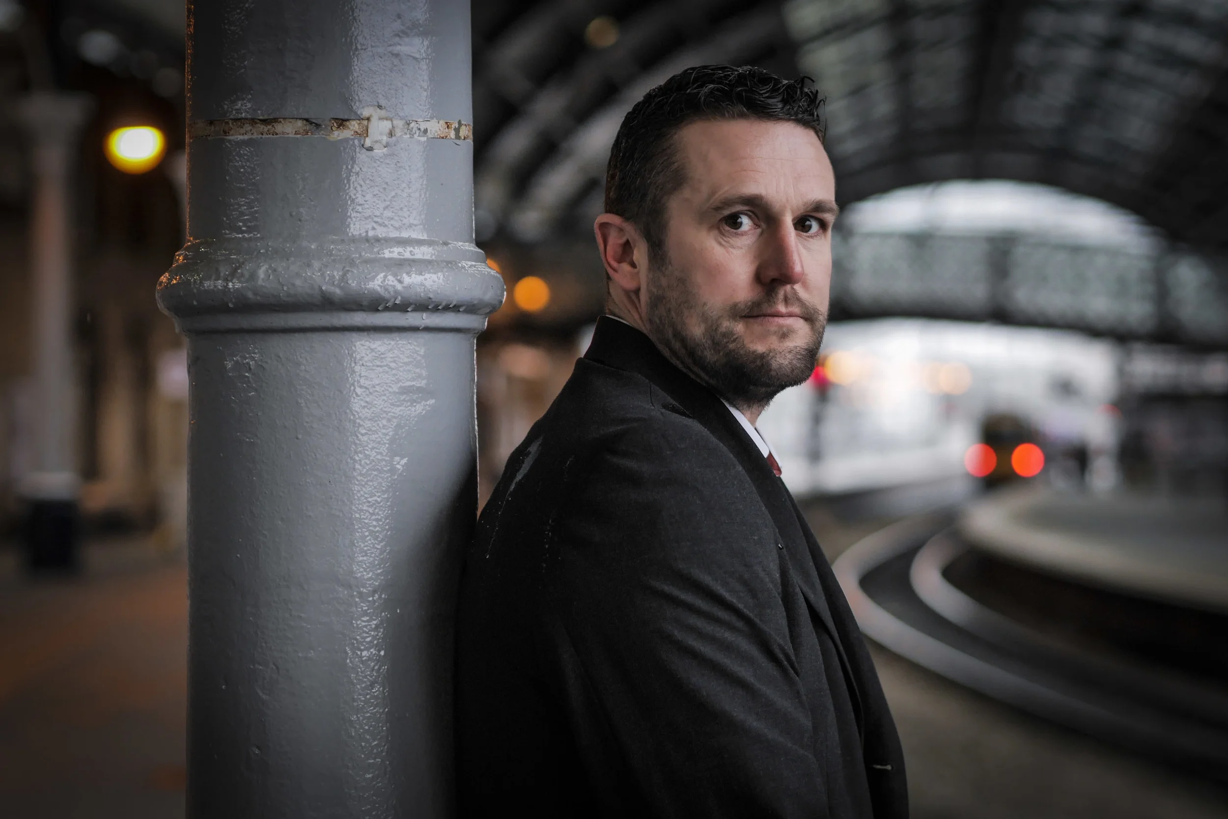 Train driver Nik Douglas, Newcastle Central Station, 1/5 2014.