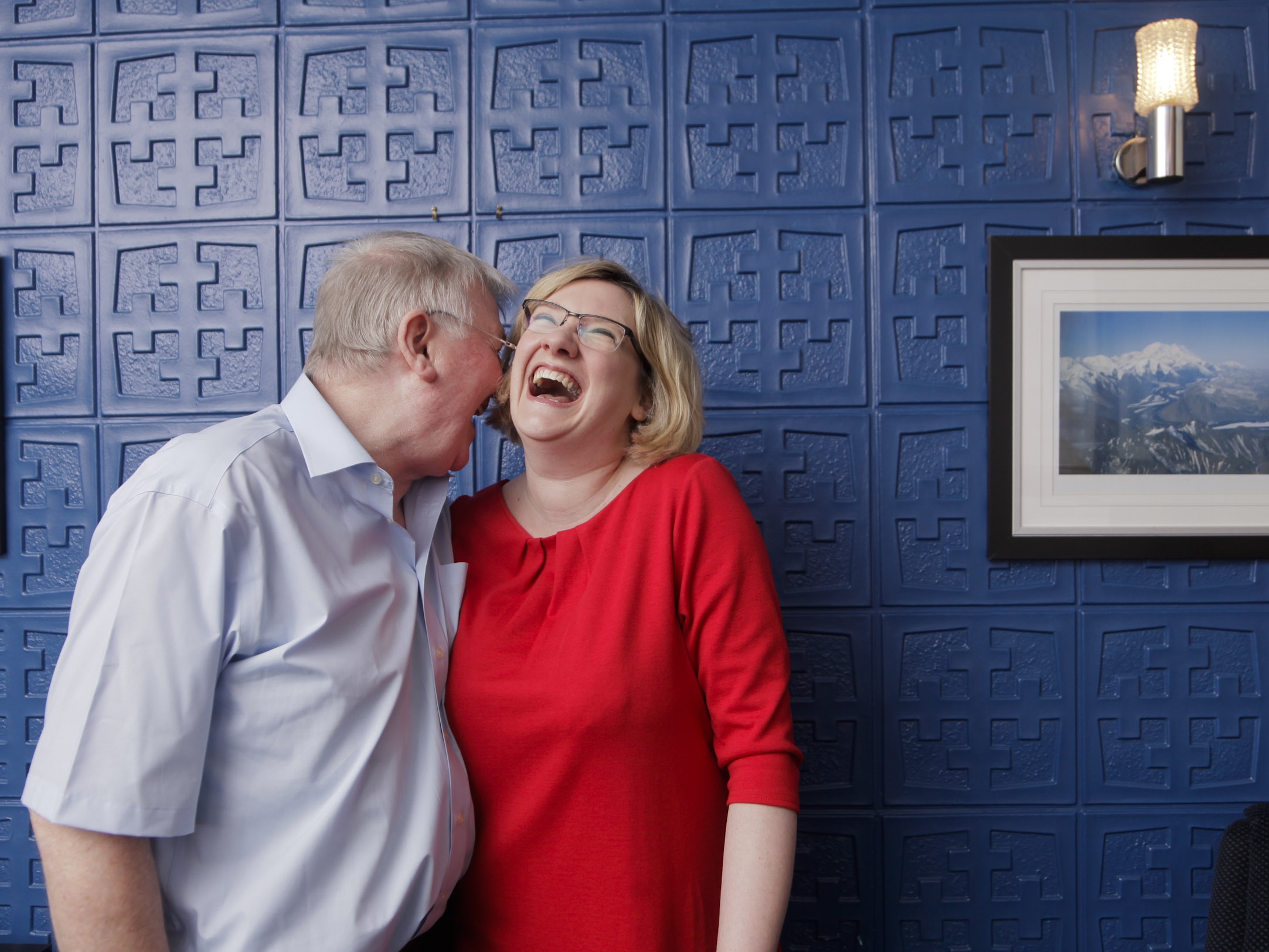 Comedienne Sarah Millican and her father Philip, South Shields, 23/2 2012.