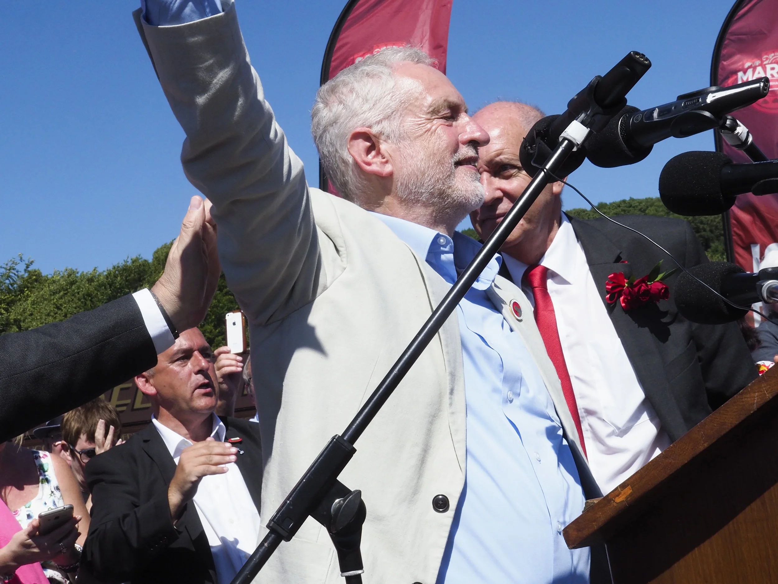 Jeremy Corbyn at the 2017 Durham Miners Gala