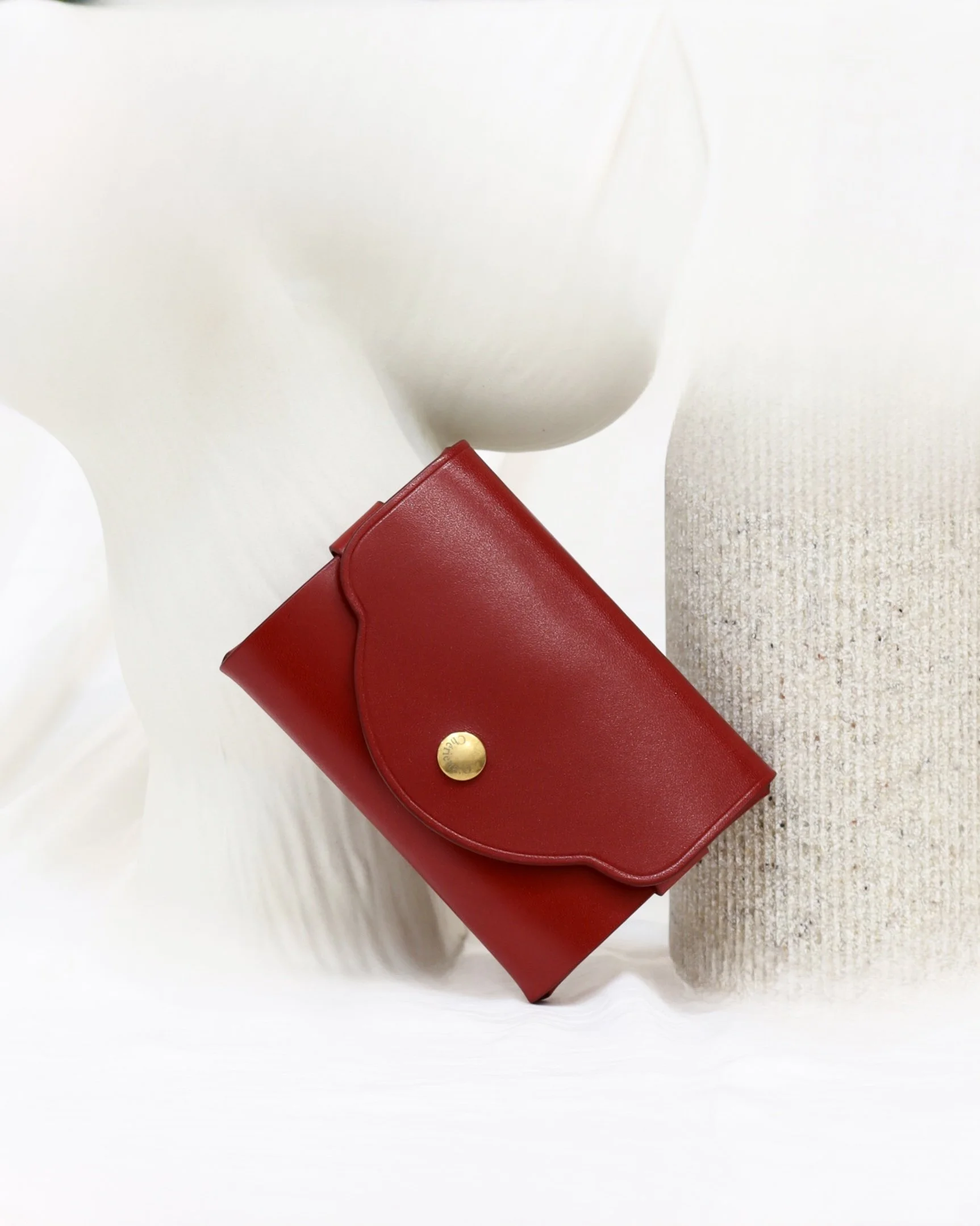 Personalized Origami Card & Coin Holder RED