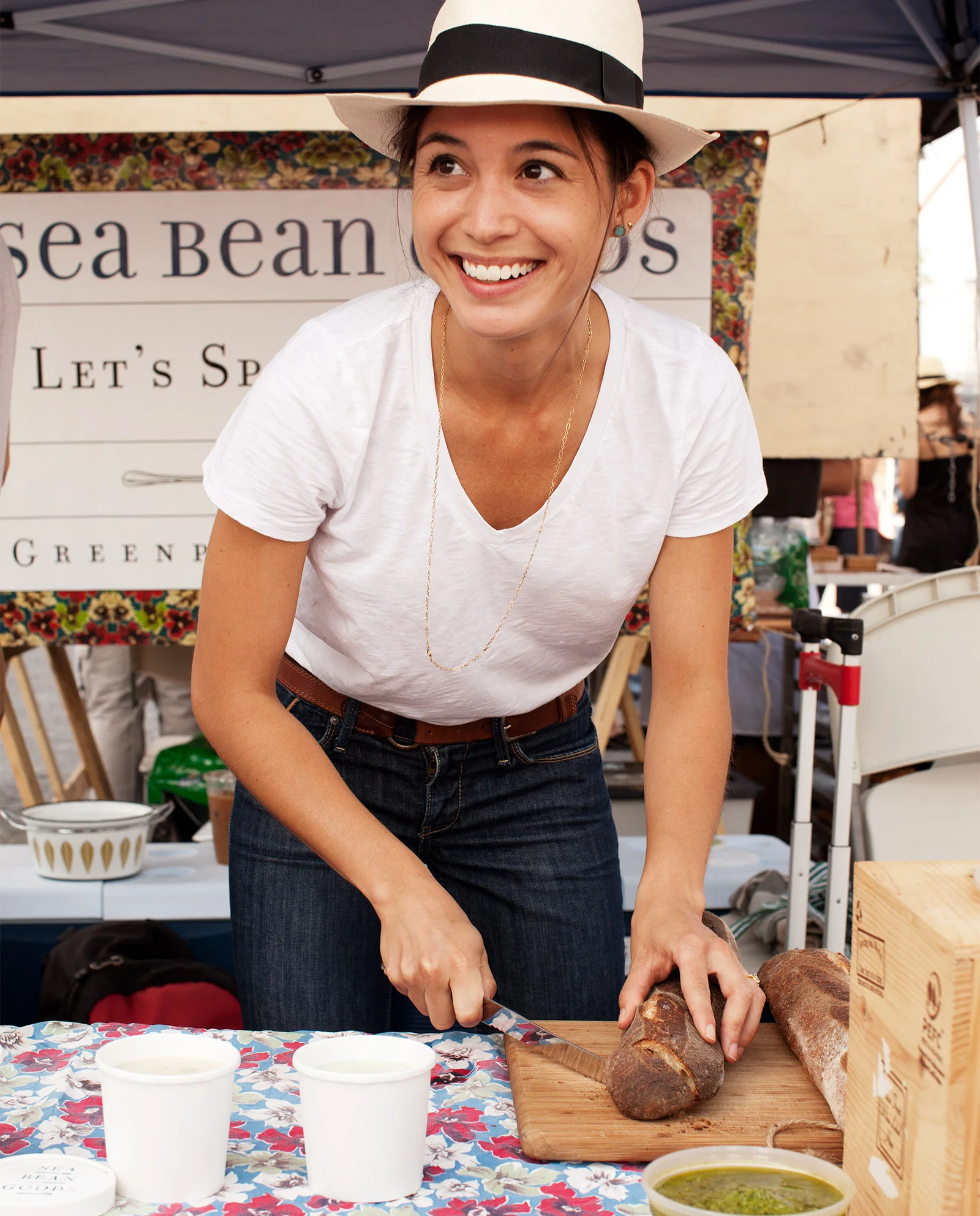 Nicole Chaszar working at Smorgasburg market