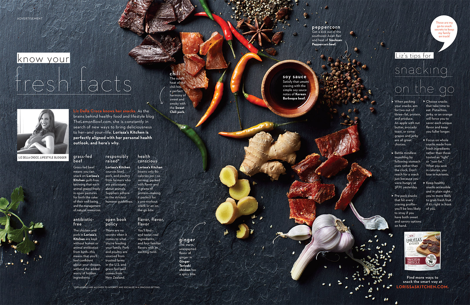 Lorissa's Kitchen jerky with flavor cue ingredients