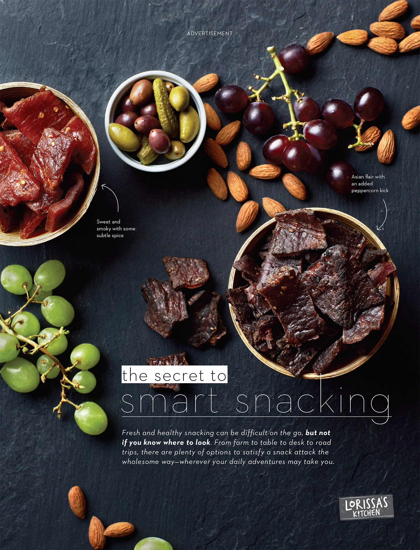 Lorissa's Kitchen jerky with flavor cue ingredients