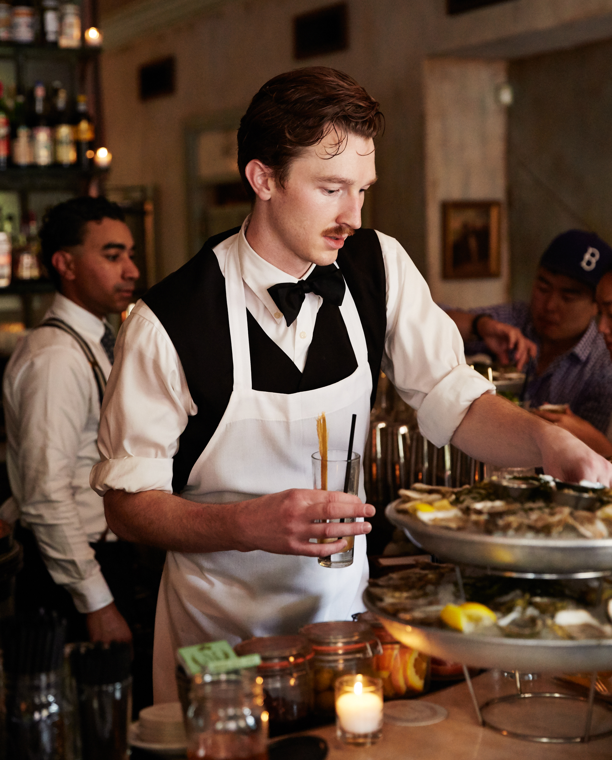 Waiter at Russell Norman restaurant