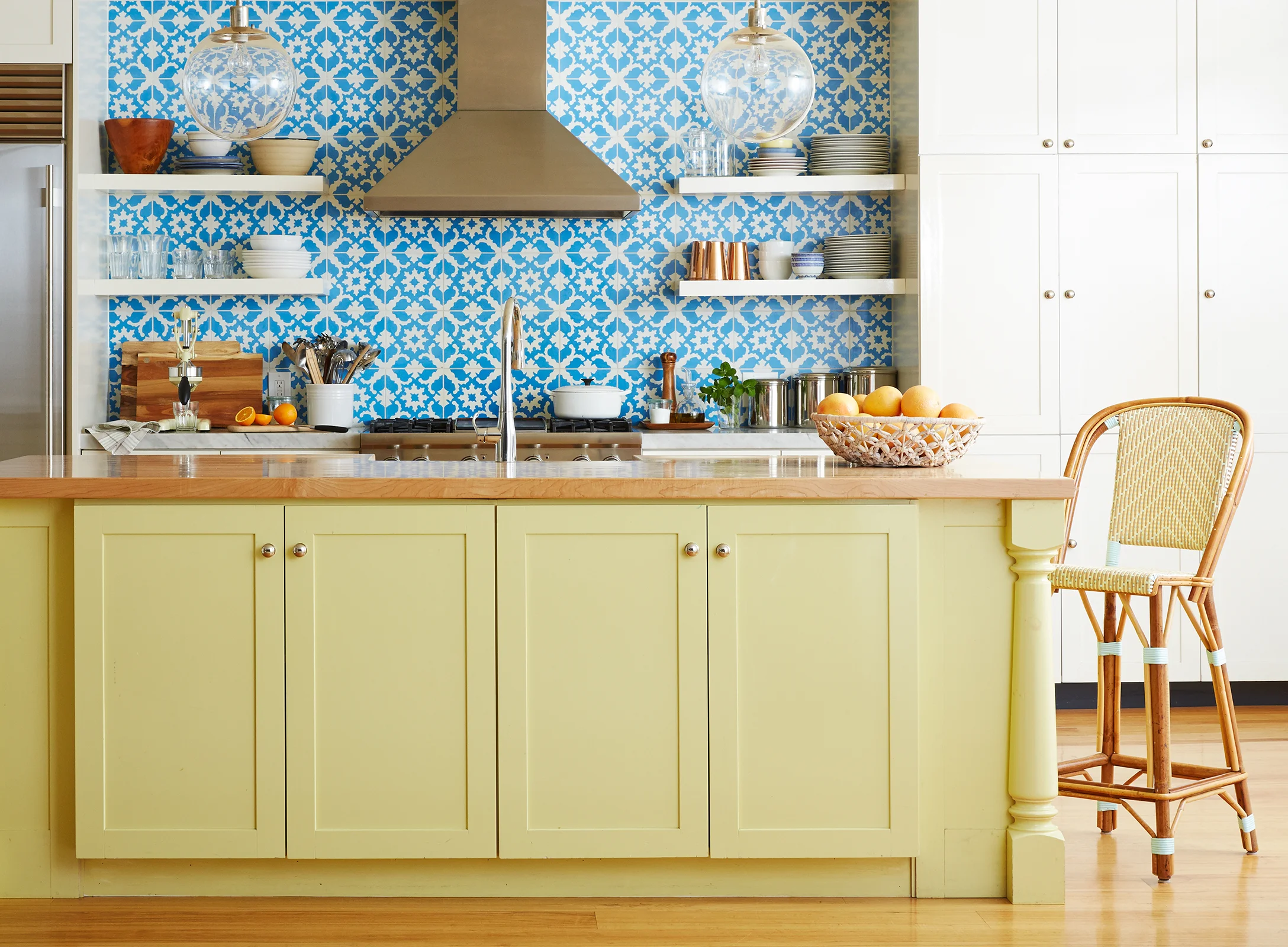 Bright Patterned Kitchen
