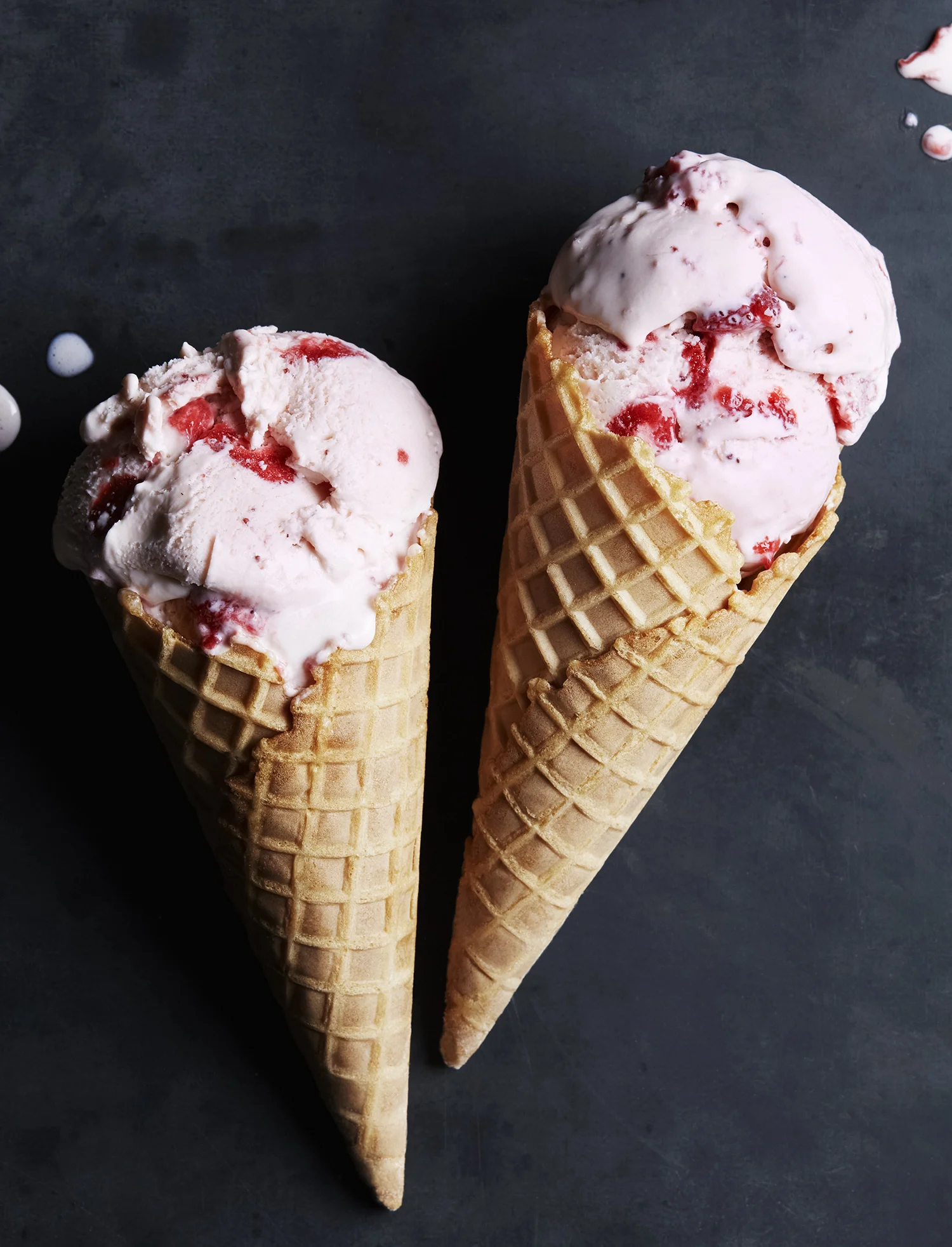 Strawberry Ice Cream Cones
