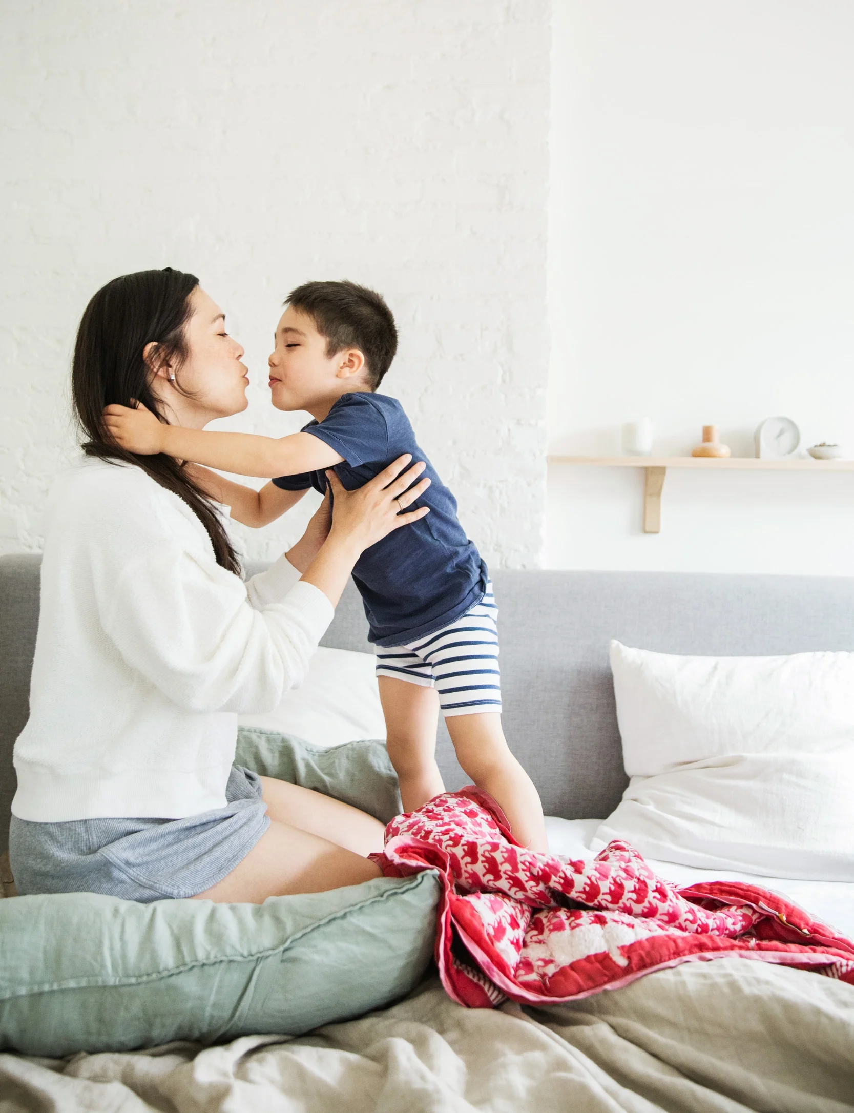 Mom with little boy