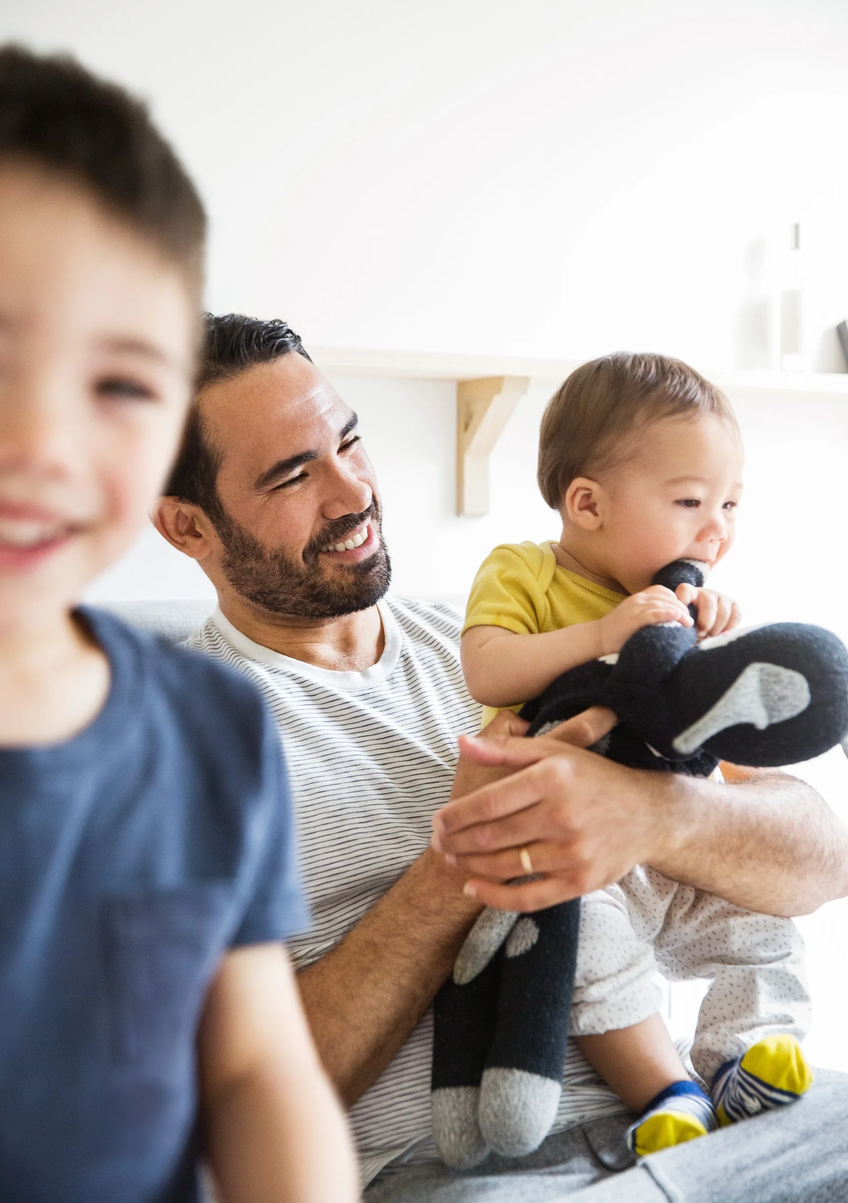 Dad with kids