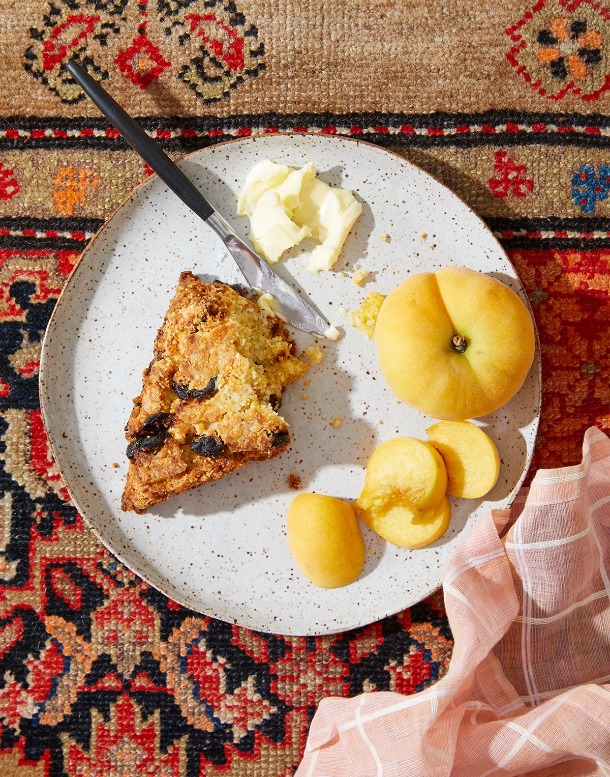 Berry scone and donut peach