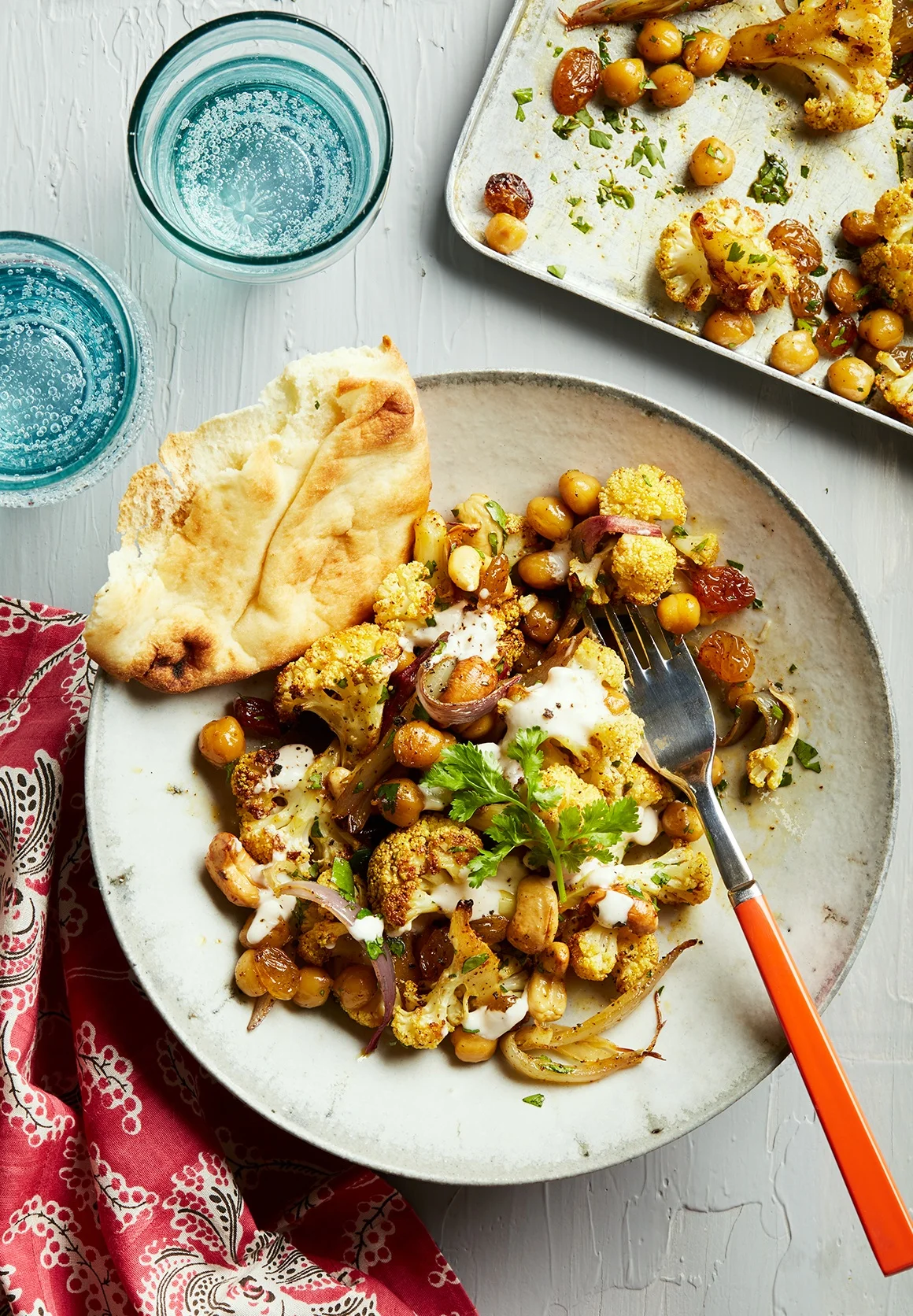 Cauliflower and chickpea bowl