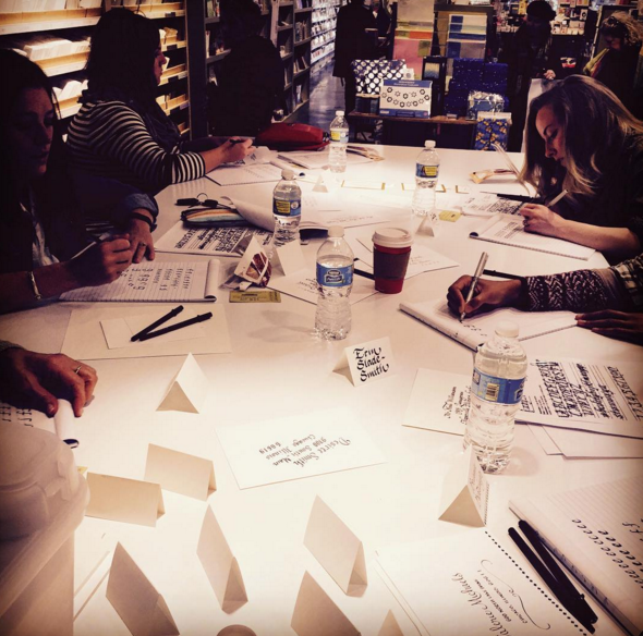 Paper Source Calligraphy Workshops - 2016 Illinois
