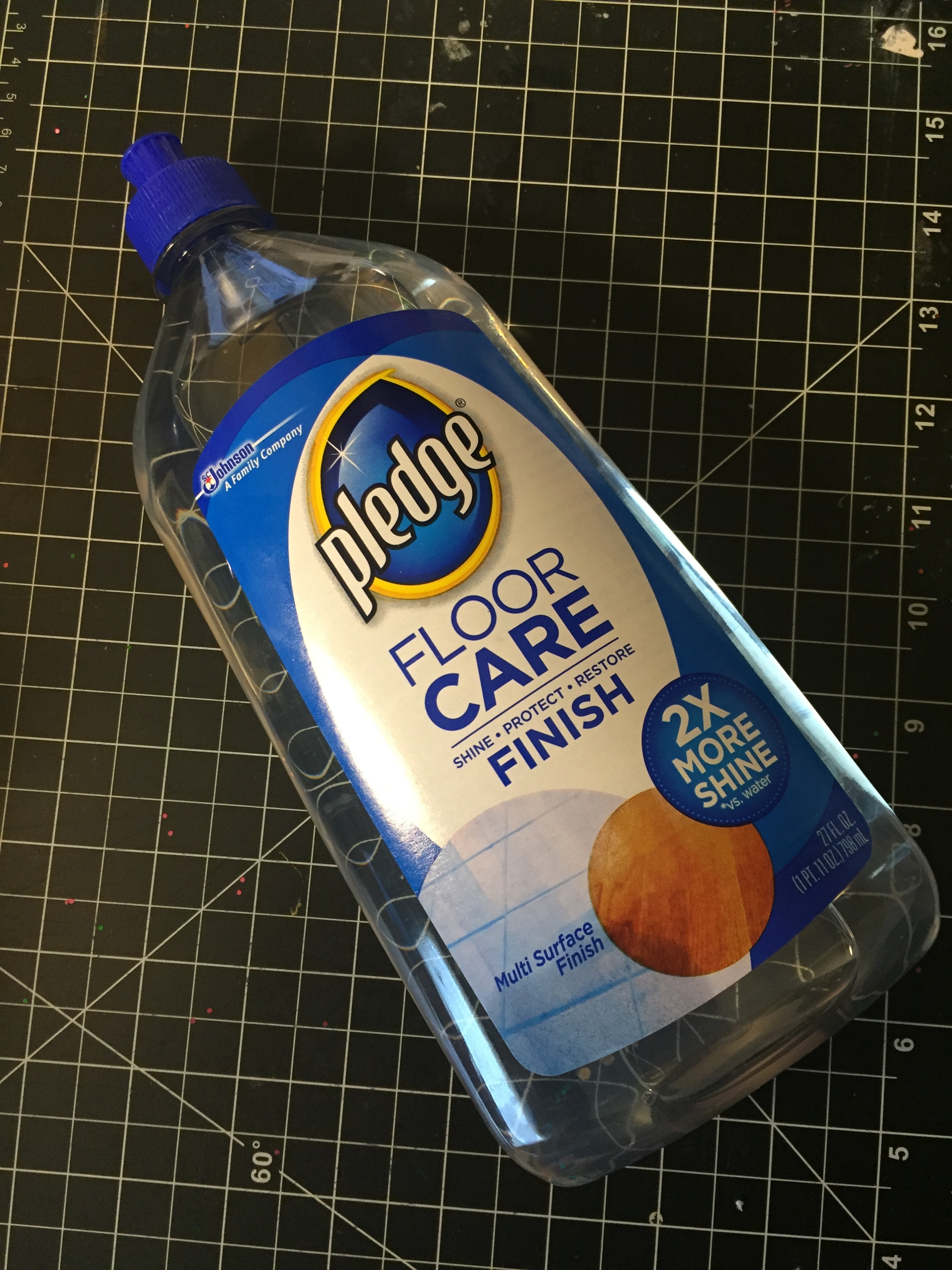 Find some Pledge Floor Finish... Yes, Pledge Floor Finish. I found this at WalMart. This is going to be used as your "adhesive".