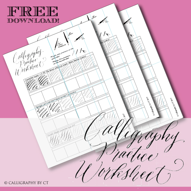 Worksheet calligraphy sale