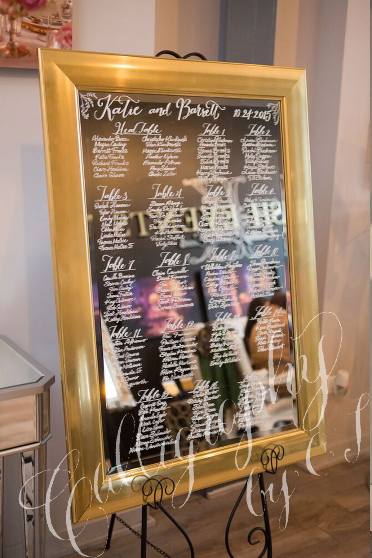 Mirror Table Seating Chart