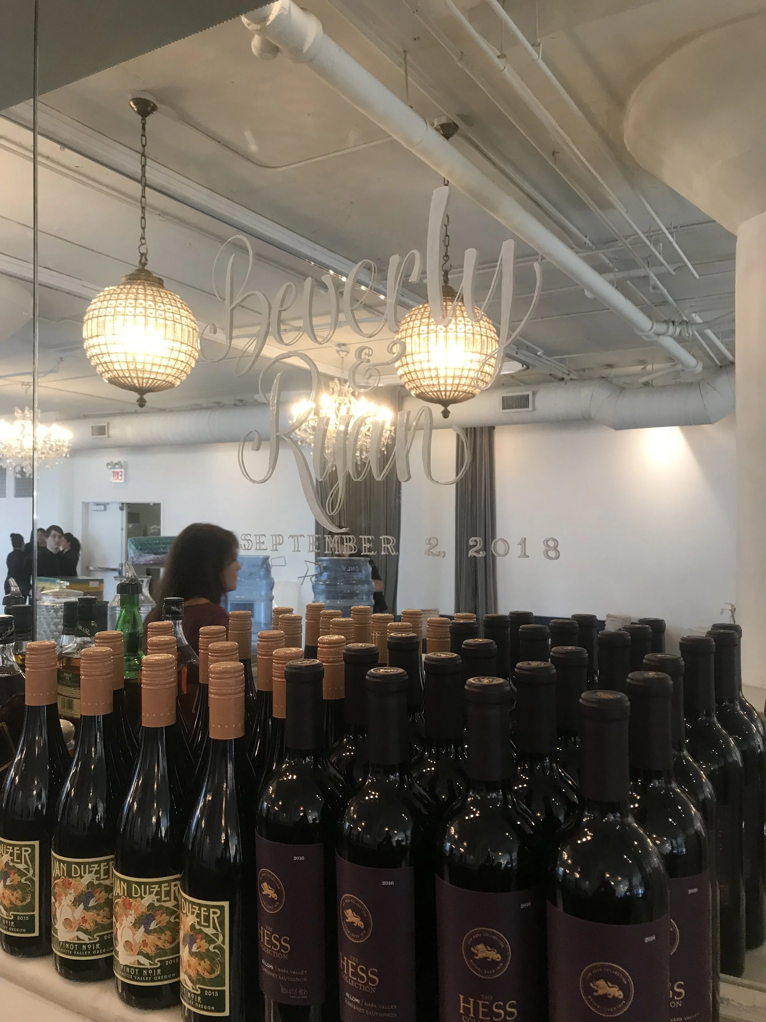 The Room 1520 Bar Mirror - Calligraphy Lettering / Chicago Calligrapher