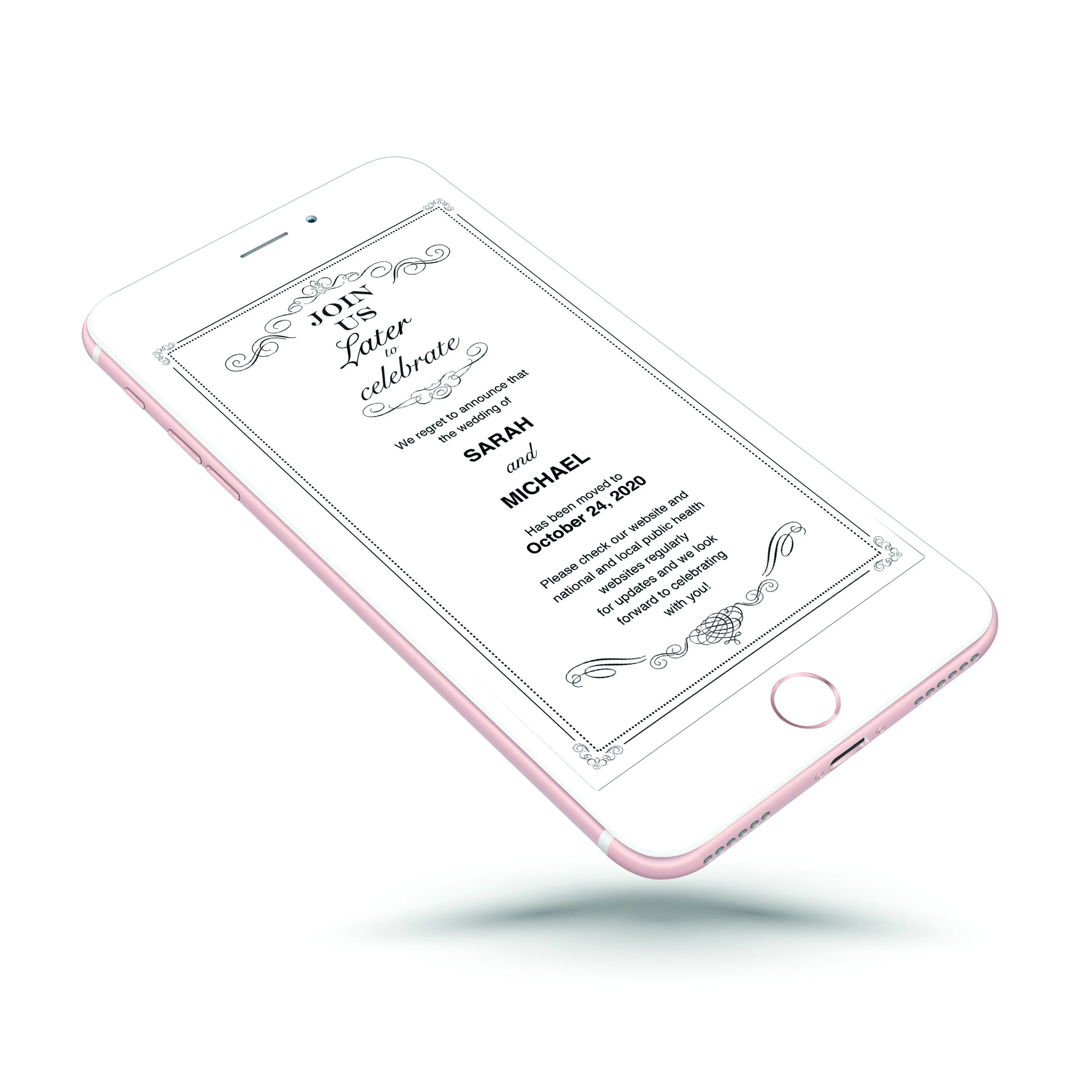 Wedding Postponement / Text Message Template / Editable Instant Download