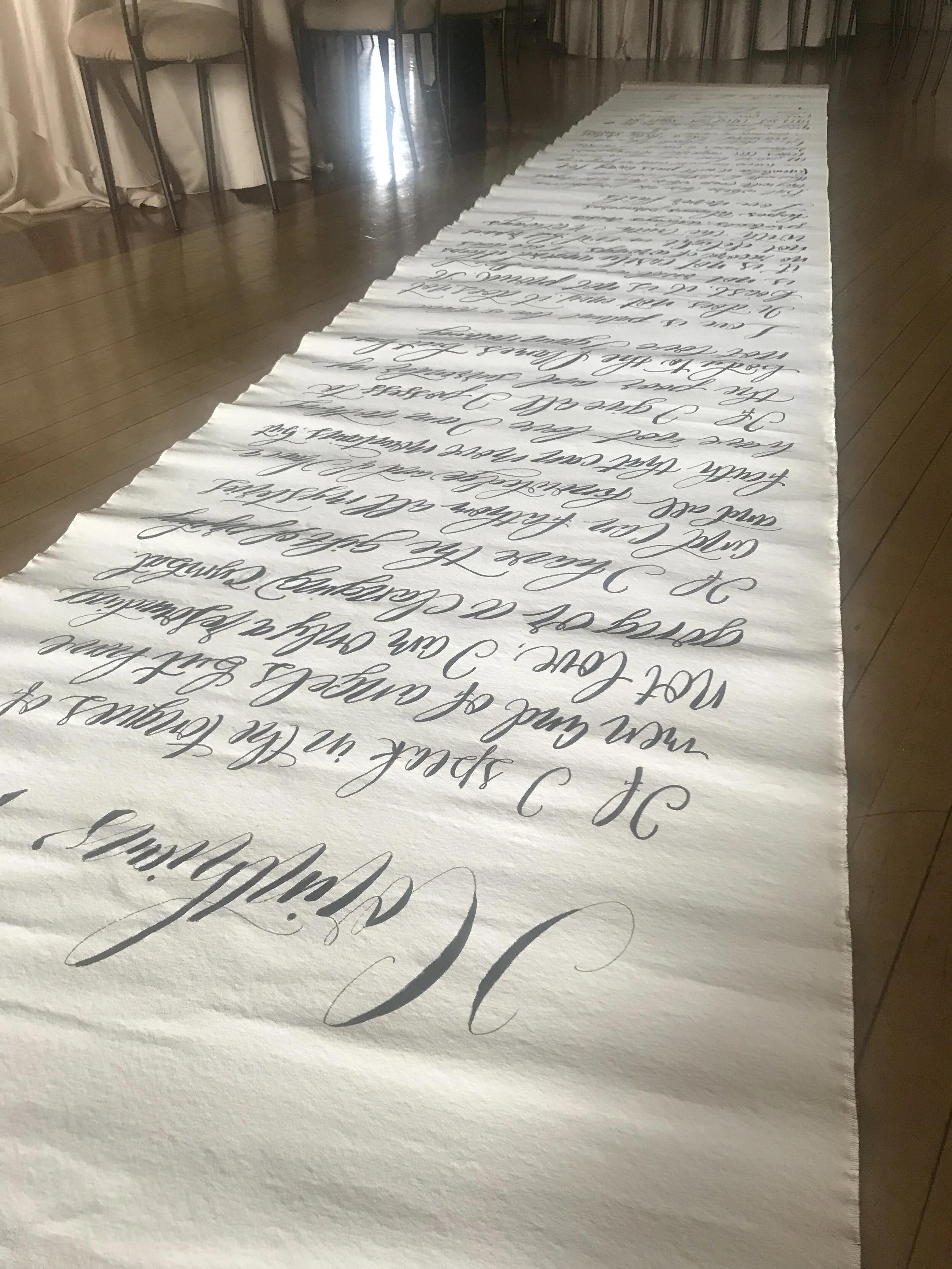Canvas Lettering / Chicago Calligraphy / Chicago Weddings