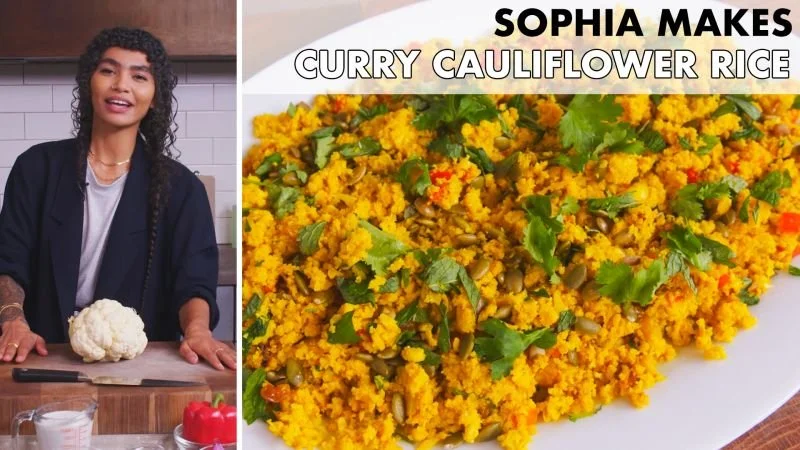 Sophia Makes Curry Cauliflower Rice | From the Home Kitchen | Bon Appétit