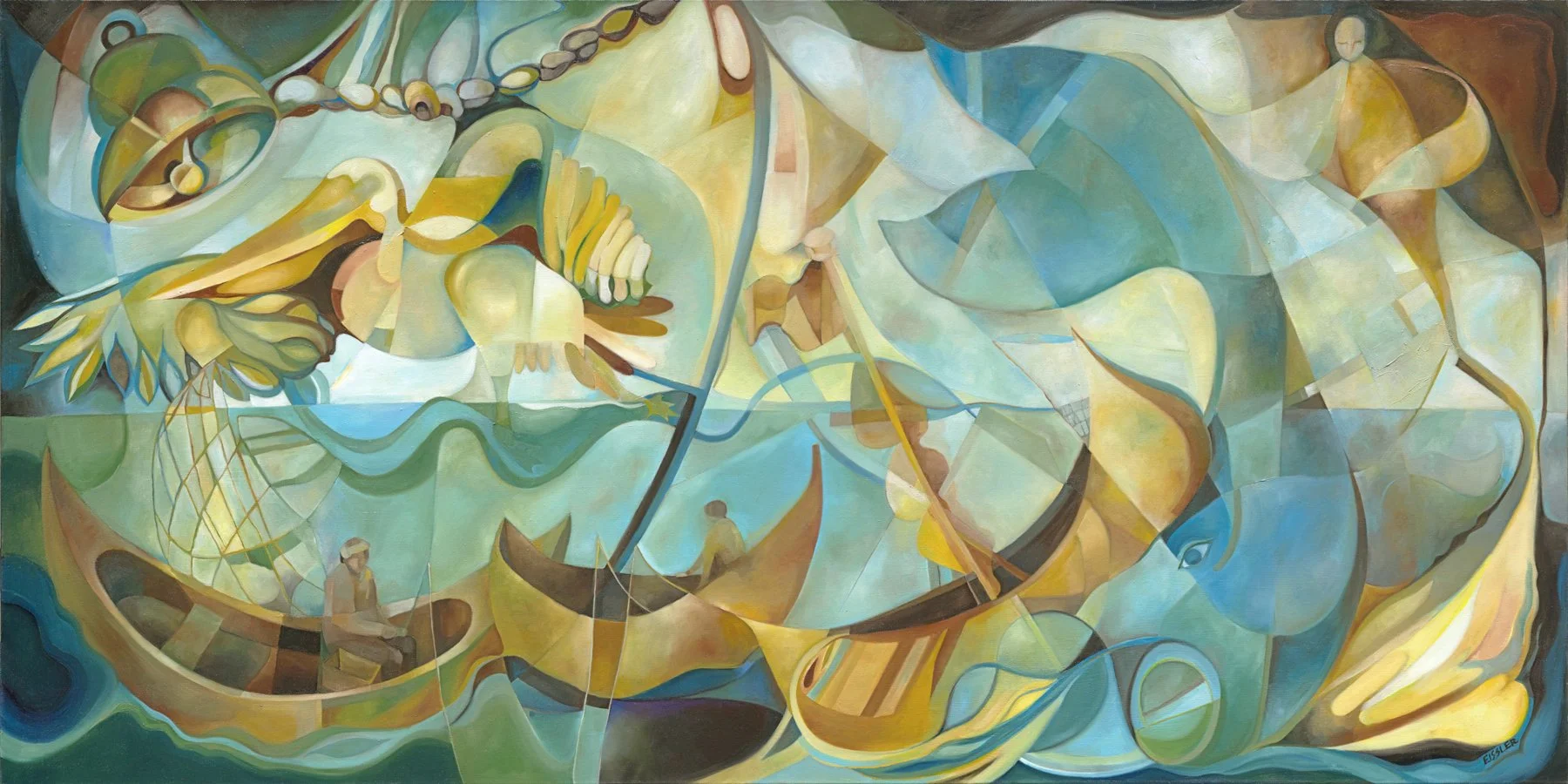 ONCE UPON A TIME THERE WAS A WHALE...,
oil on canvas, 30” x 60”
SOLD