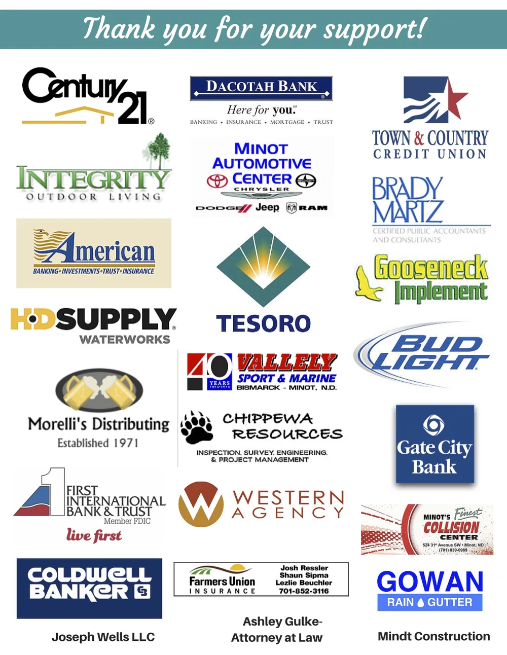 SPONSORS — Minot Country Club