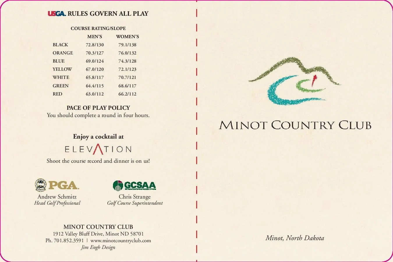 SCORECARD — Minot Country Club