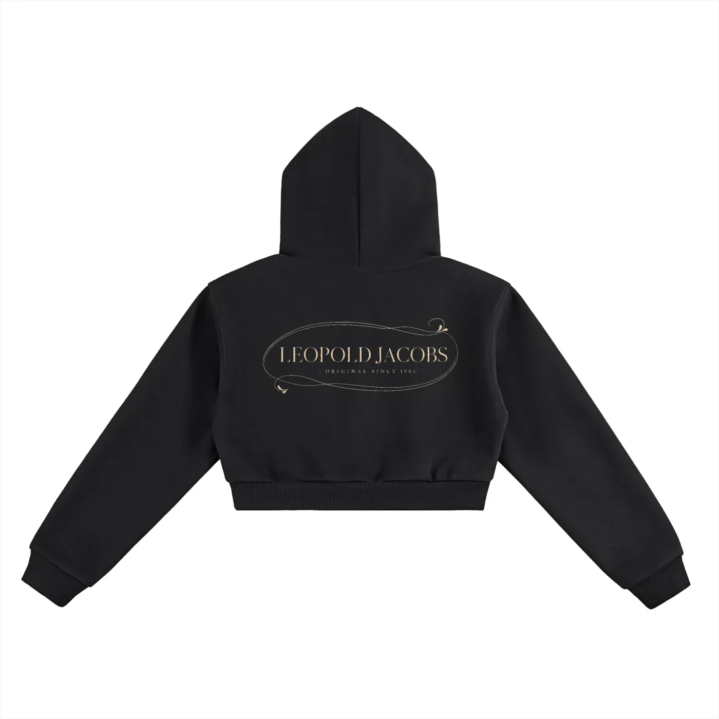 Essential Cropped Hoodie BLK Back.webp