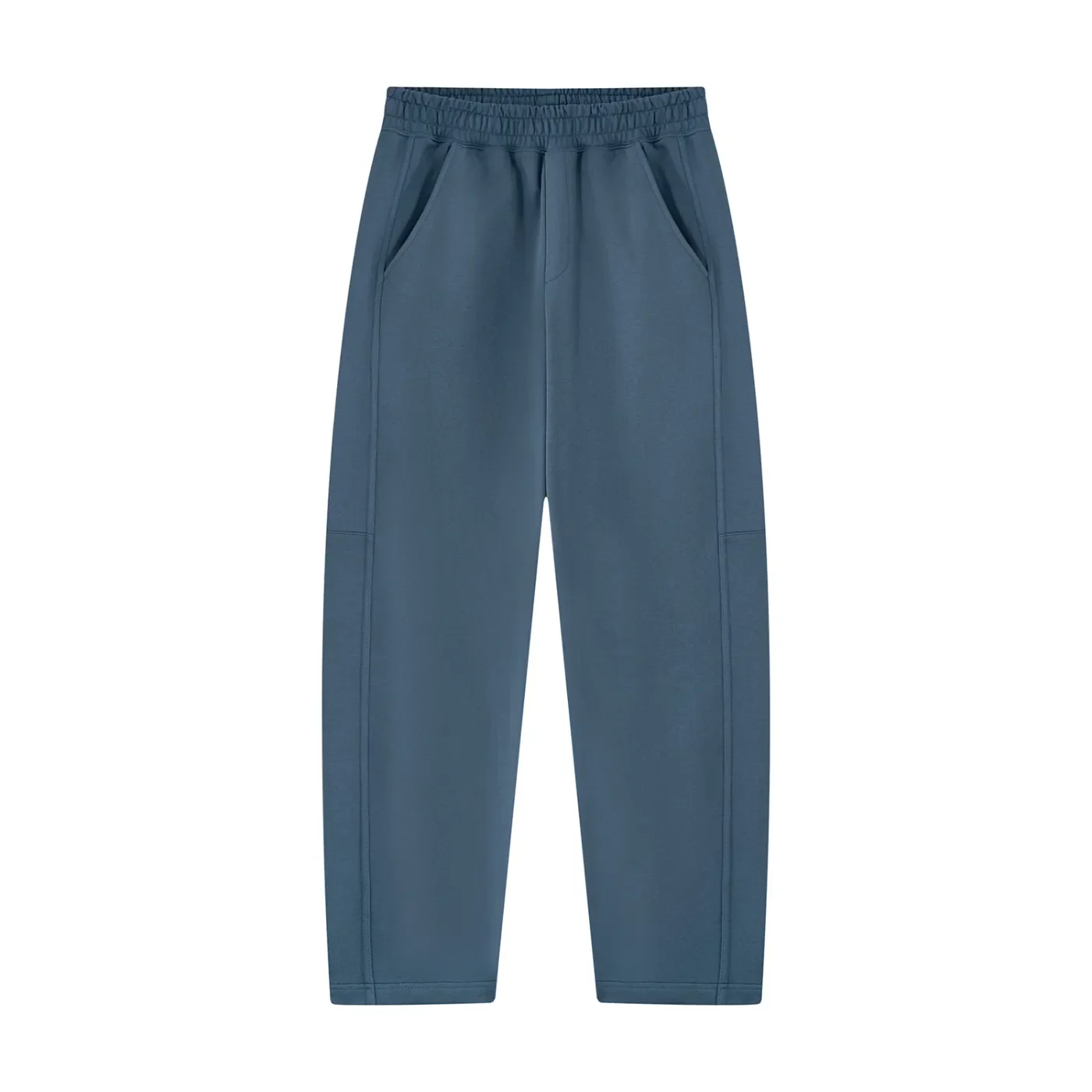 Unisex Tapered Straight Hem Sweatpants Haze Blue Front.webp