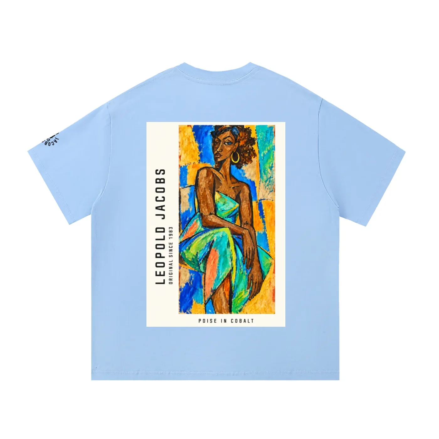 Essential Cotton T-Shirt Blue back.webp