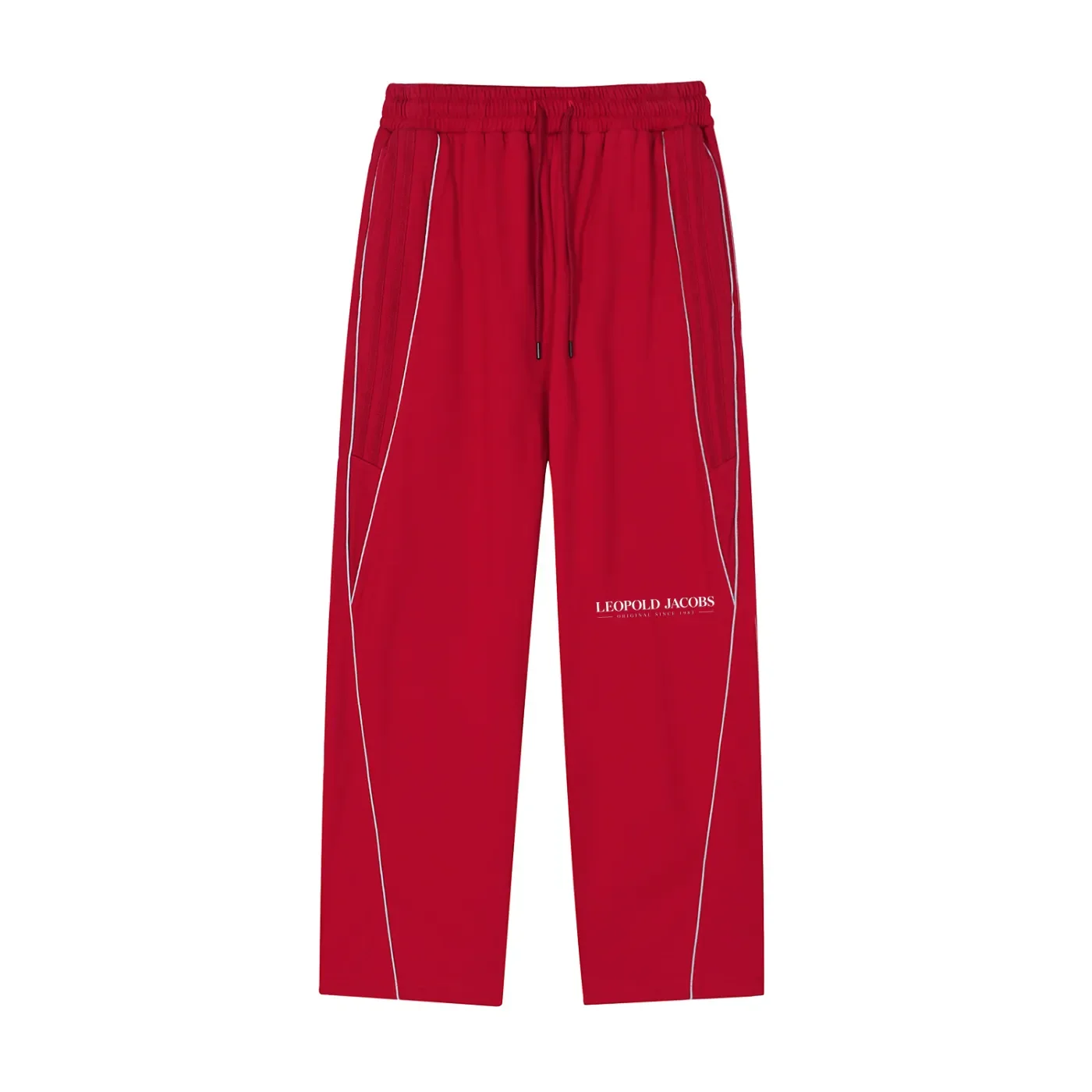 Reflection Striped Straight-Leg Sweatpants red front.webp
