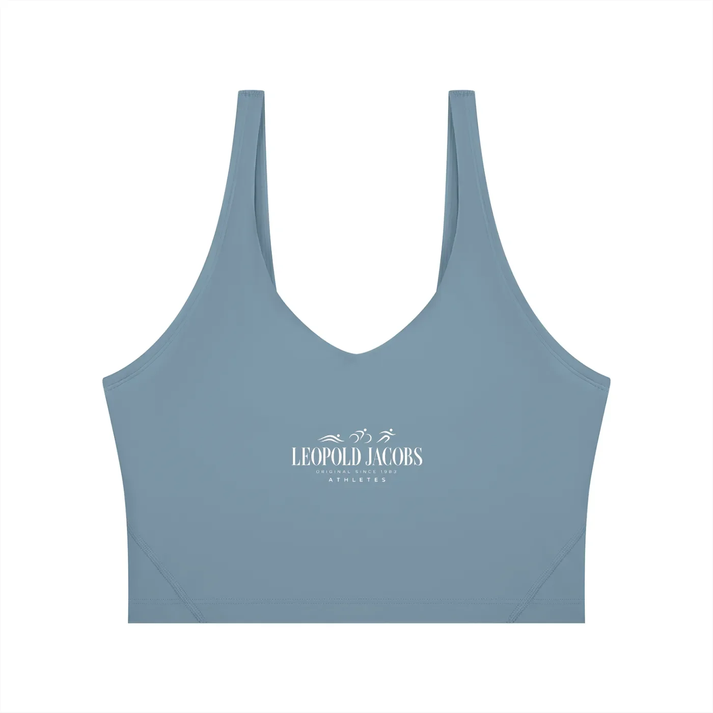 Women’s Cropped Yoga Tank Top Blue front.webp