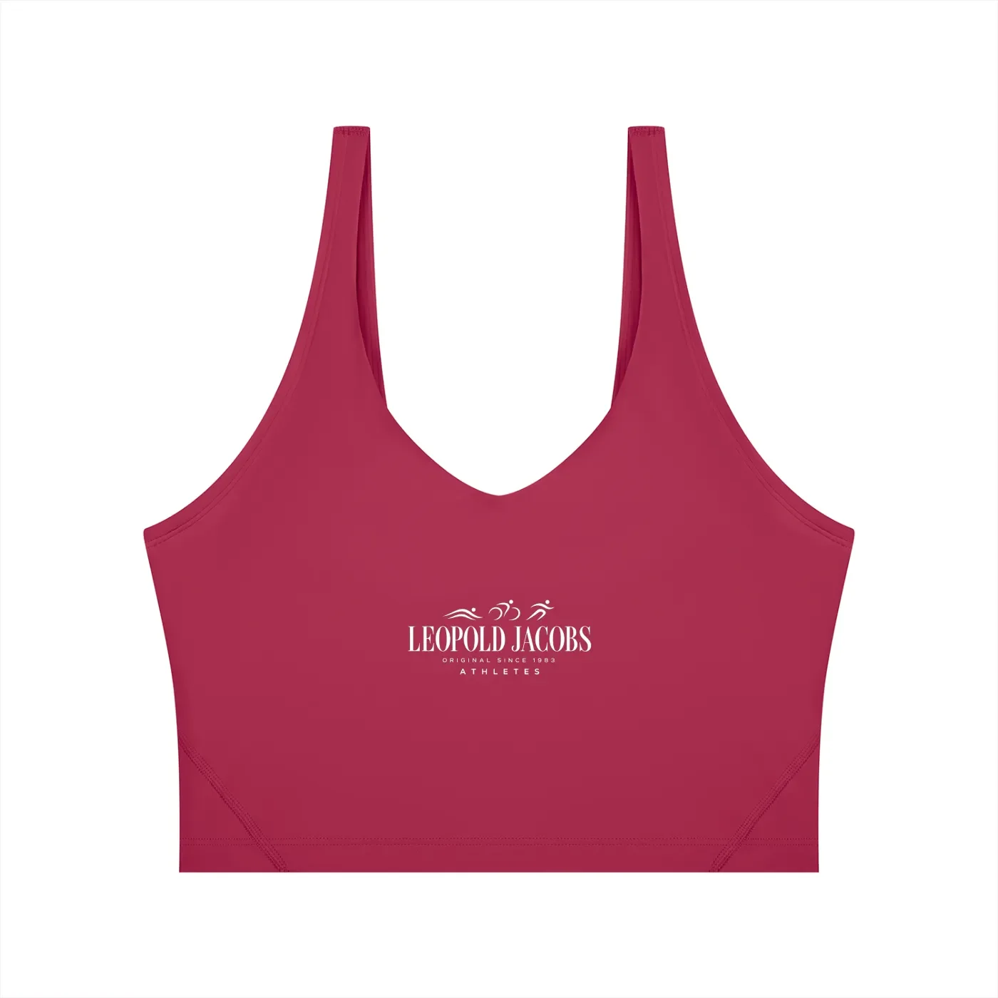Women’s Cropped Yoga Tank Top red front.webp