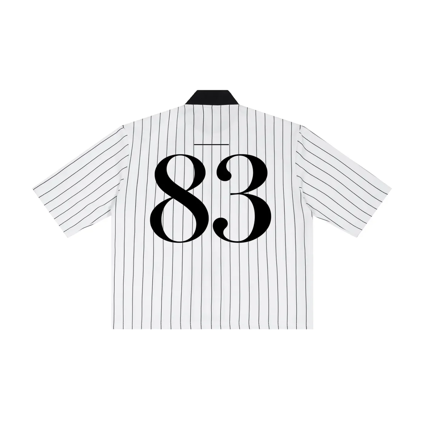 Unisex Striped Full-Zip Baseball Jersey back.webp