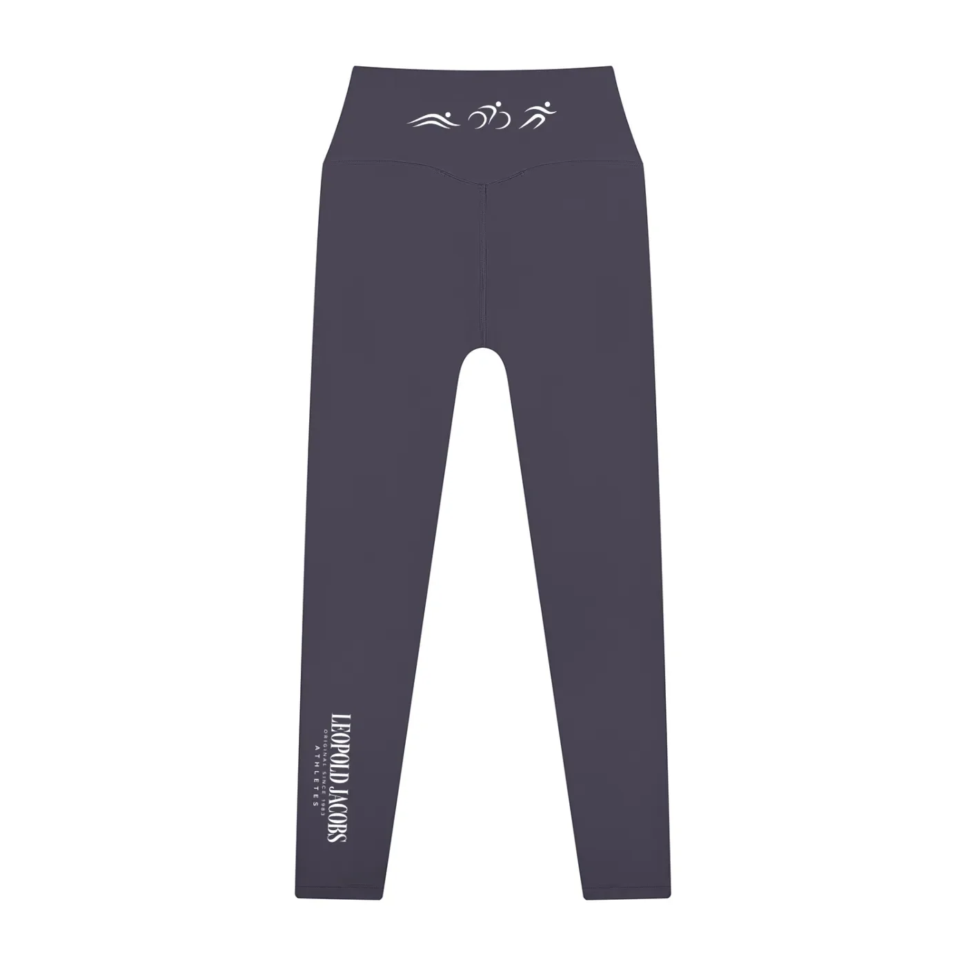 Women’s High Waisted Yoga Leggings misty Purple back.webp