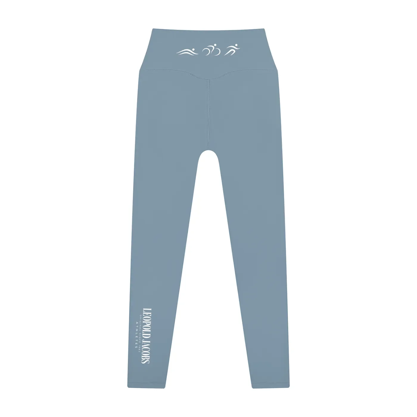 Women’s High Waisted Yoga Leggings blue back.webp