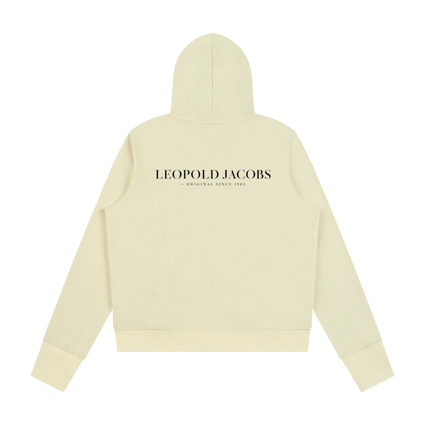 Women's Waffle Full Zip Hoodie APR Back.webp