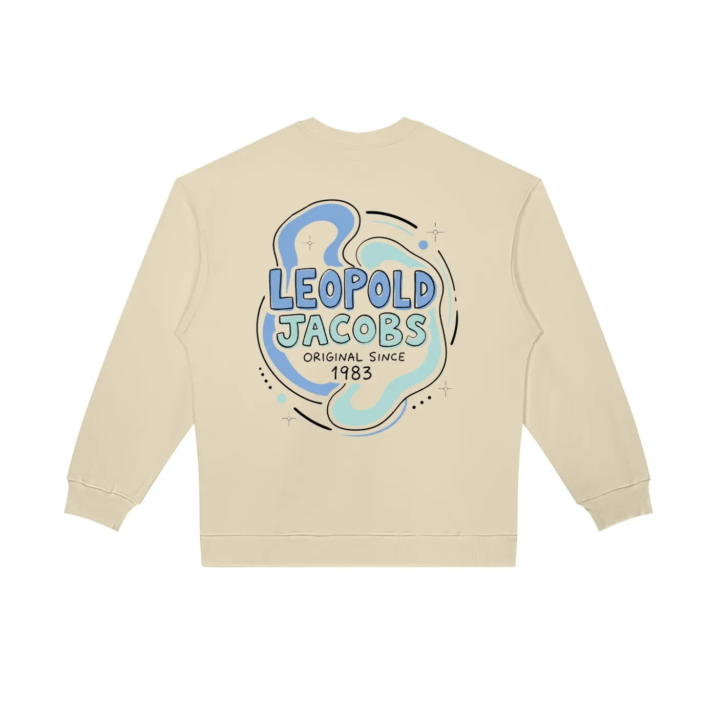 Unisex Oversized Crewneck Sweatshirt Light Camel Back.webp