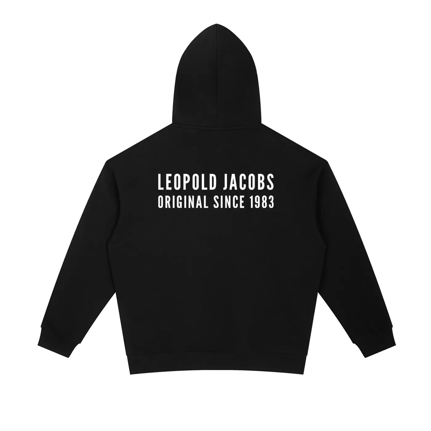 Essential Heavyweight Hoodie - Black - Back.webp