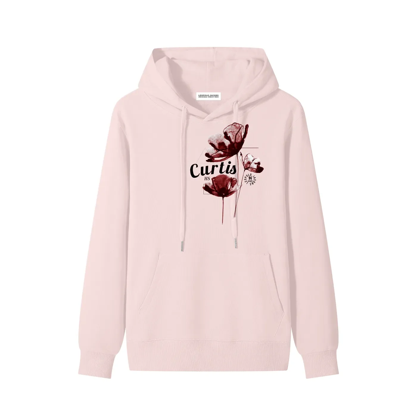 Classic Unisex Cotton Hoodie - Front - Pink.webp