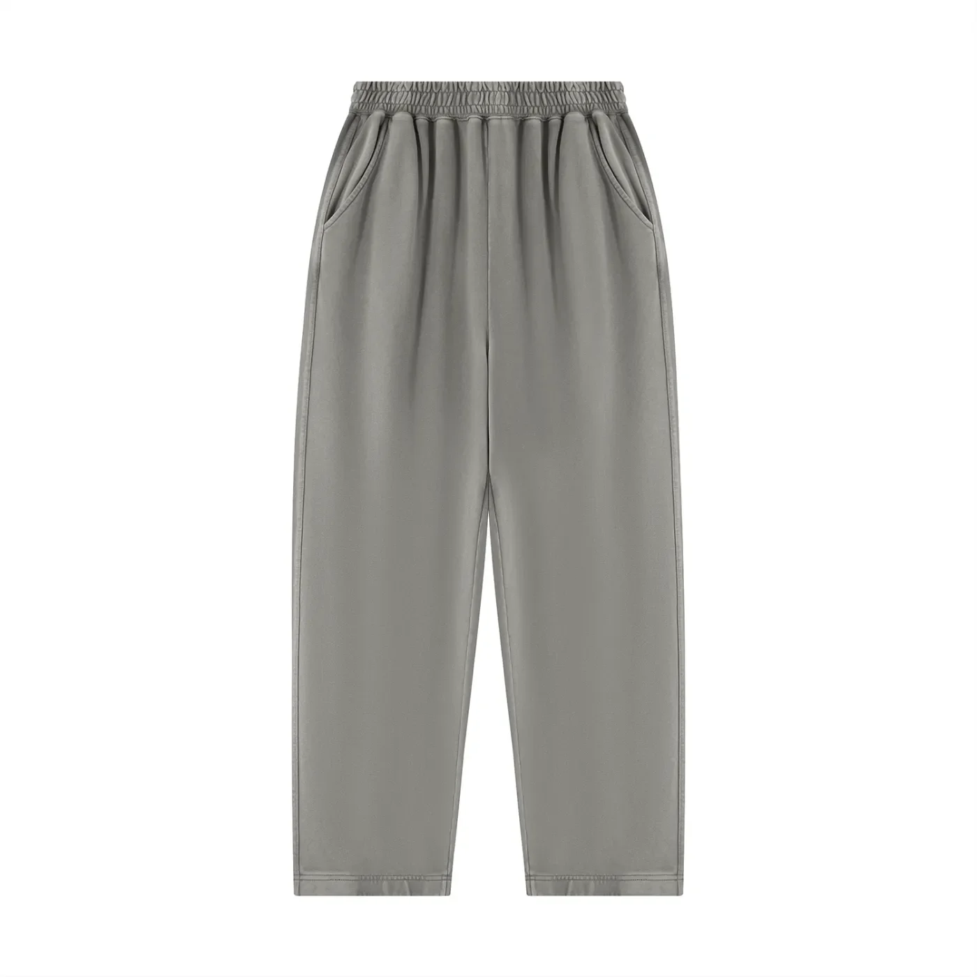 Unisex Mineral Wash Balloon Sweatpants Gray Front.webp