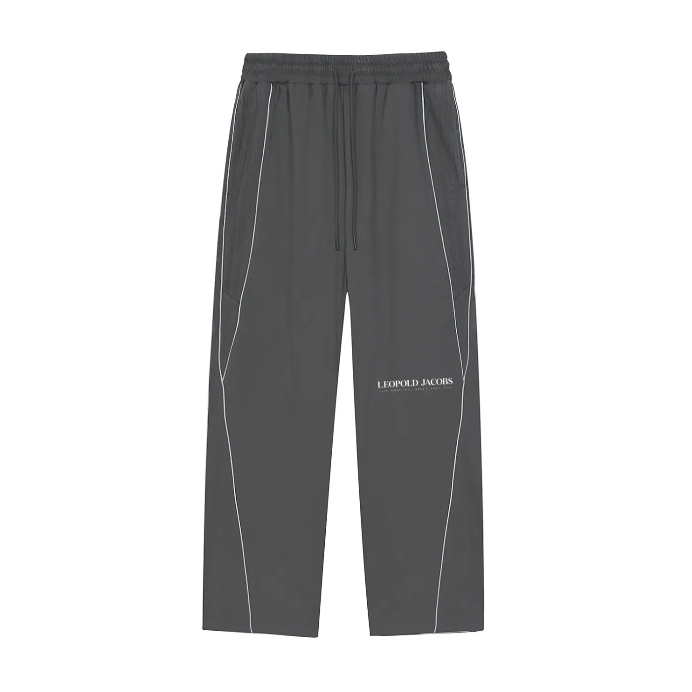 Reflection Striped Straight-Leg Sweatpants dark grey front.webp