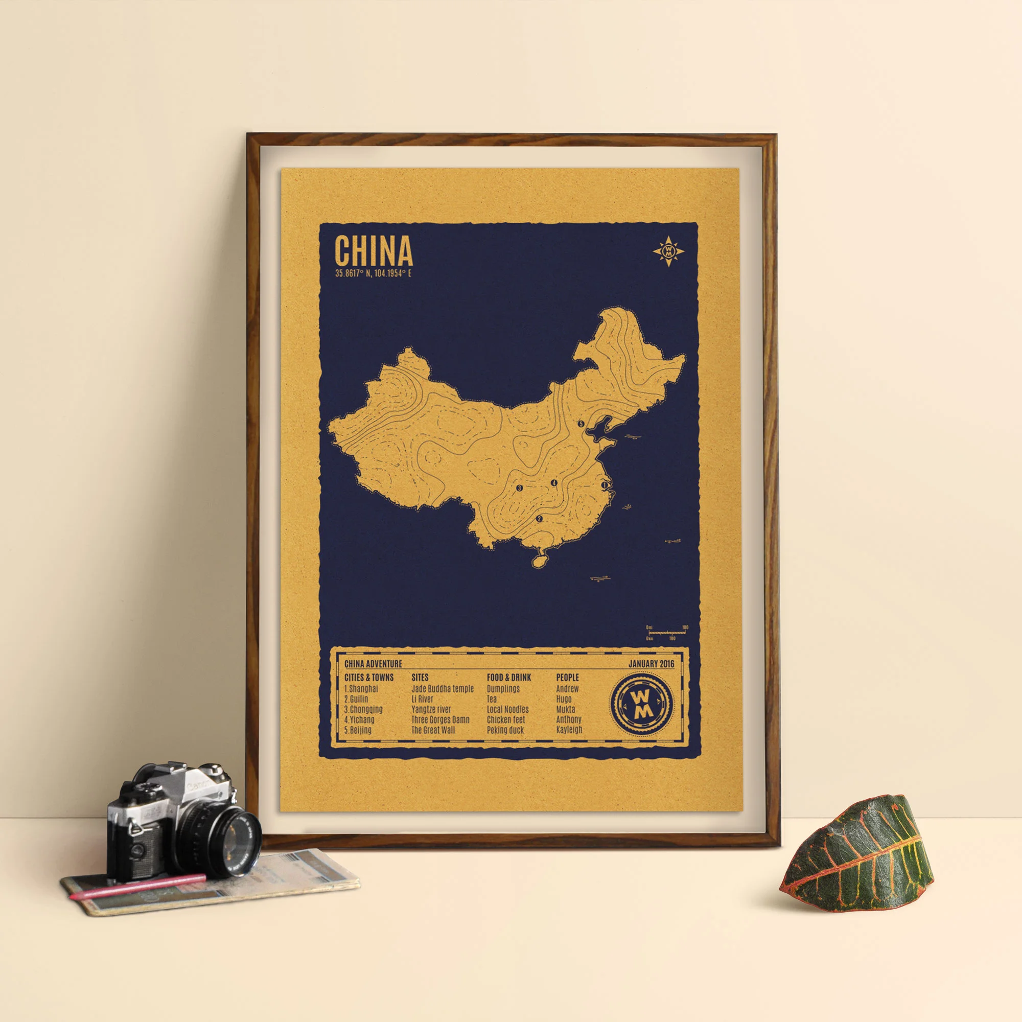 personalised travel map